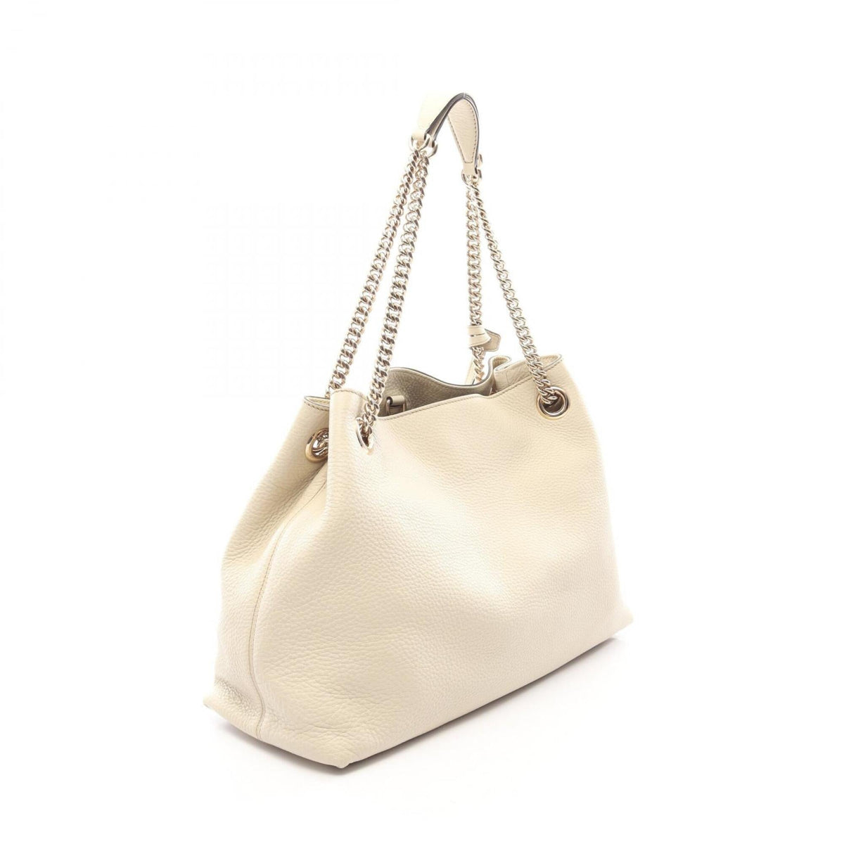Gucci Ivory Leather Handbag Shoulder Bag (Pre-Owned)