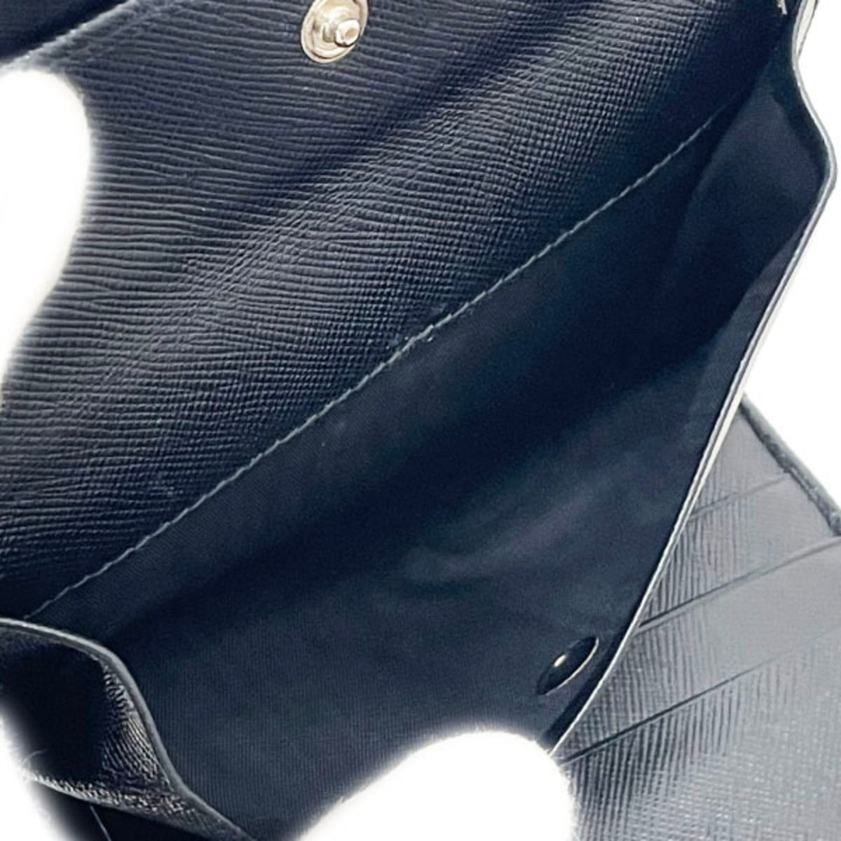 Prada Saffiano Black Nero Saffiano Wallet (Tri-Fold) (Pre-Owned)