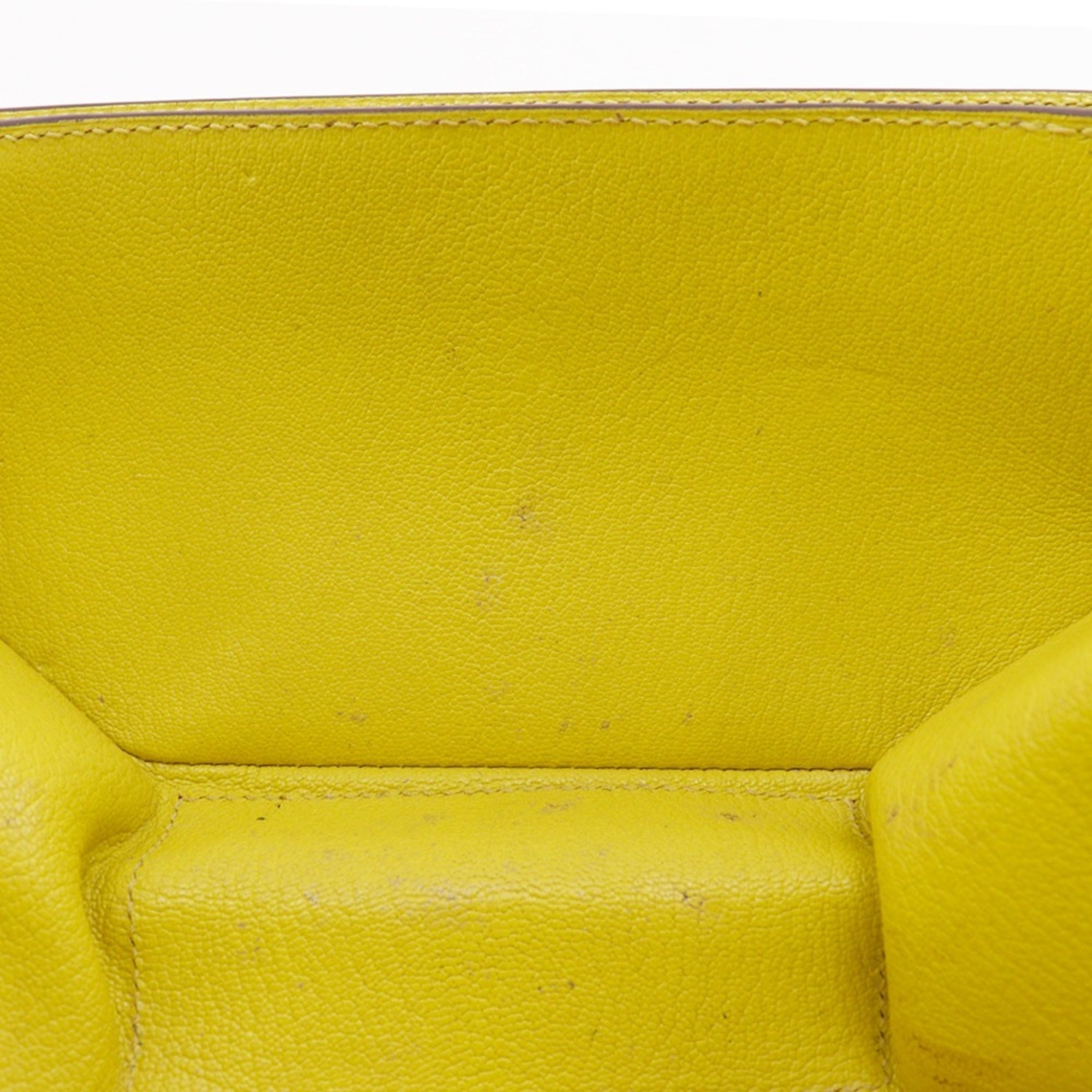 Hermes Yellow Chevre Leather Clutch Bag (Pre-Owned)
