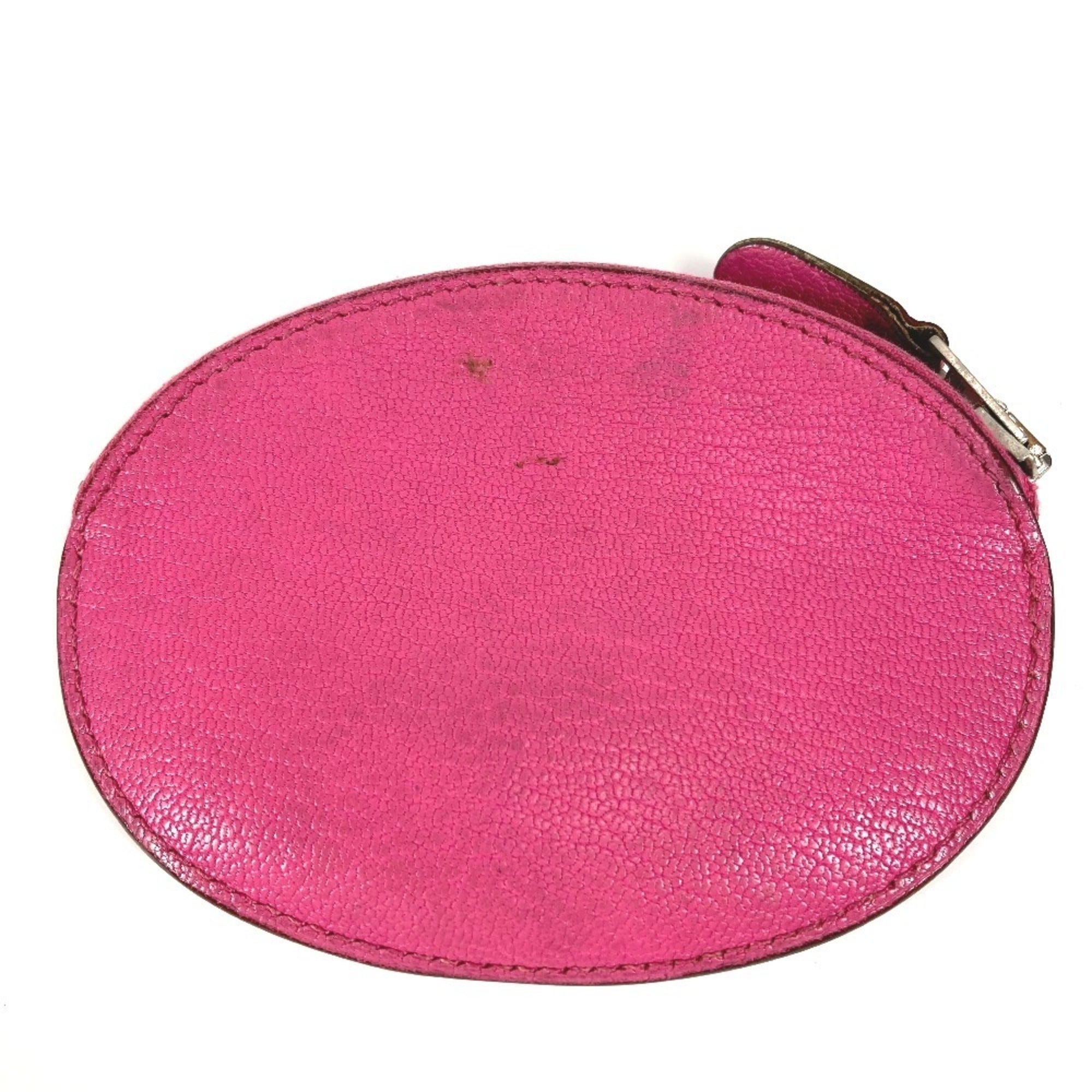Hermes Pink Chevre Leather Coin Purse/Coin Case (Pre-Owned)