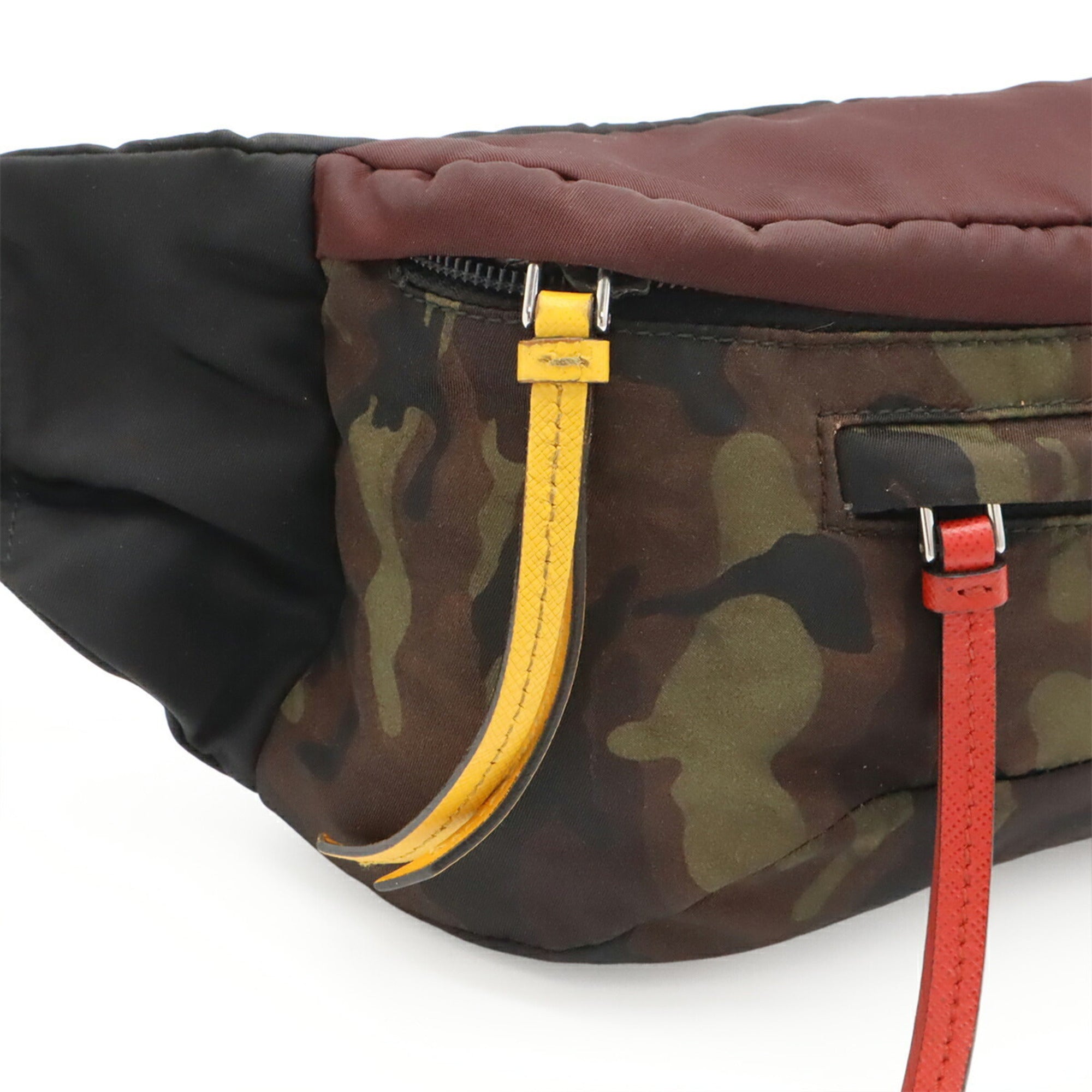 Prada Black Camouflage Green Nylon Pouch Sling Bag (Pre-Owned)