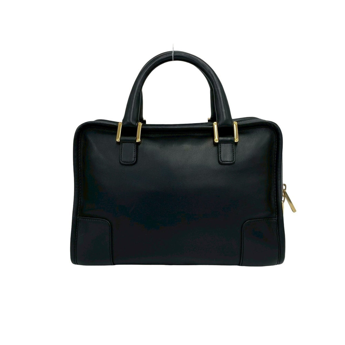 Loewe Black Leather Boston Bag Handbag (Pre-Owned)