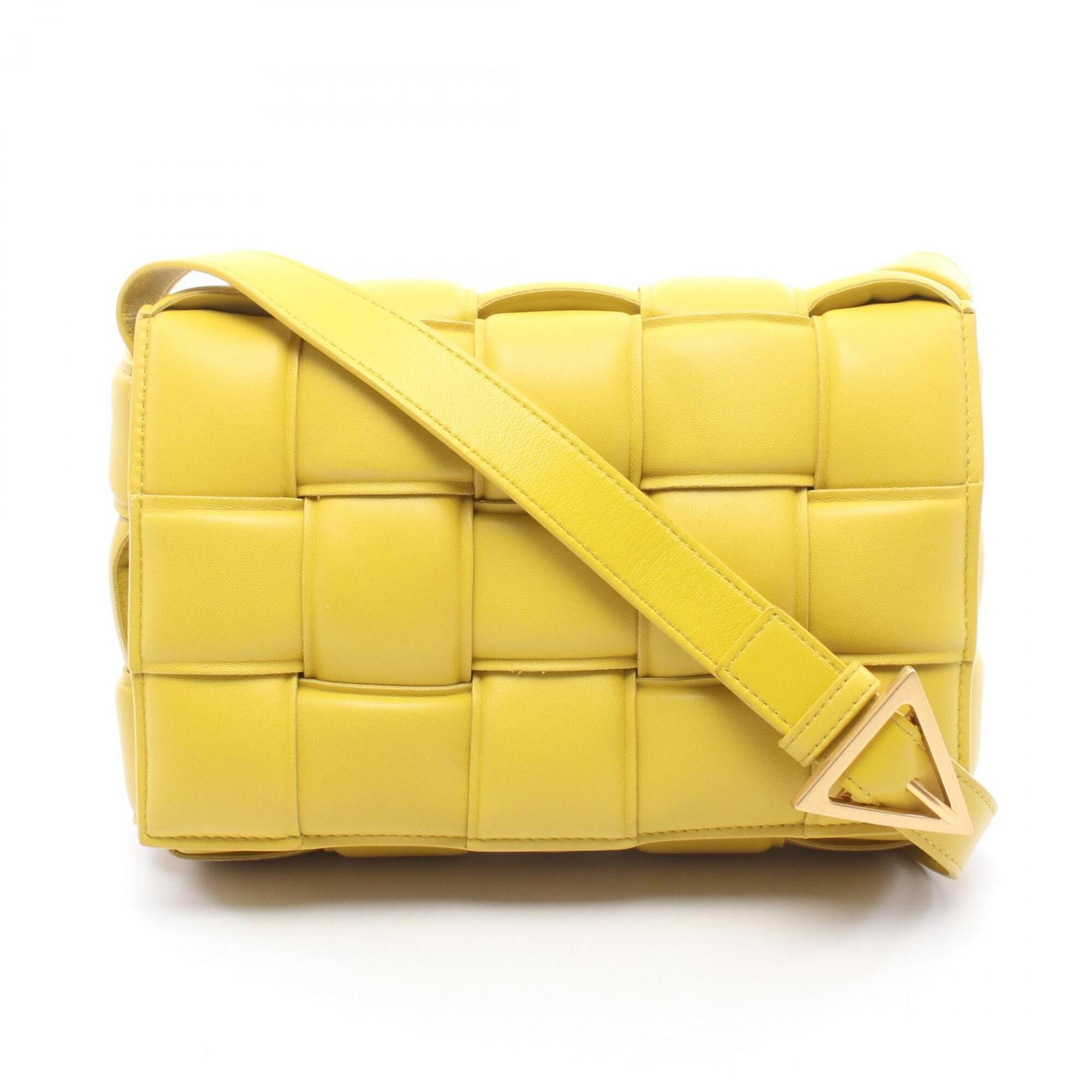 Bottega Veneta Yellow Leather Shoulder Bag (Pre-Owned)