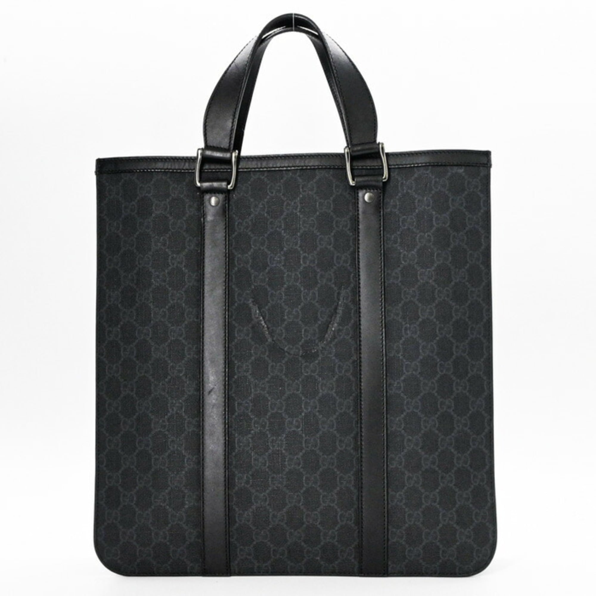 Gucci Gg Plus Black Gg Supreme Leather Tote Bag (Pre-Owned)