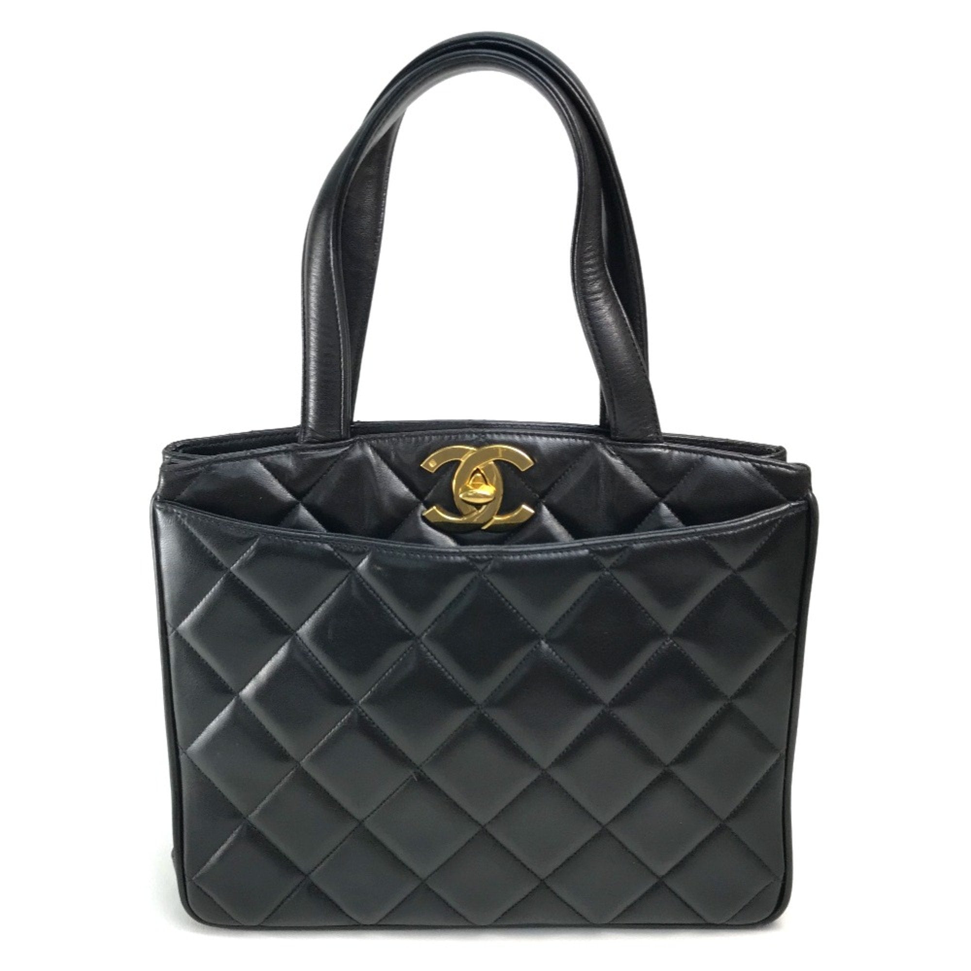 Chanel Black Leather Tote Bag (Pre-Owned)