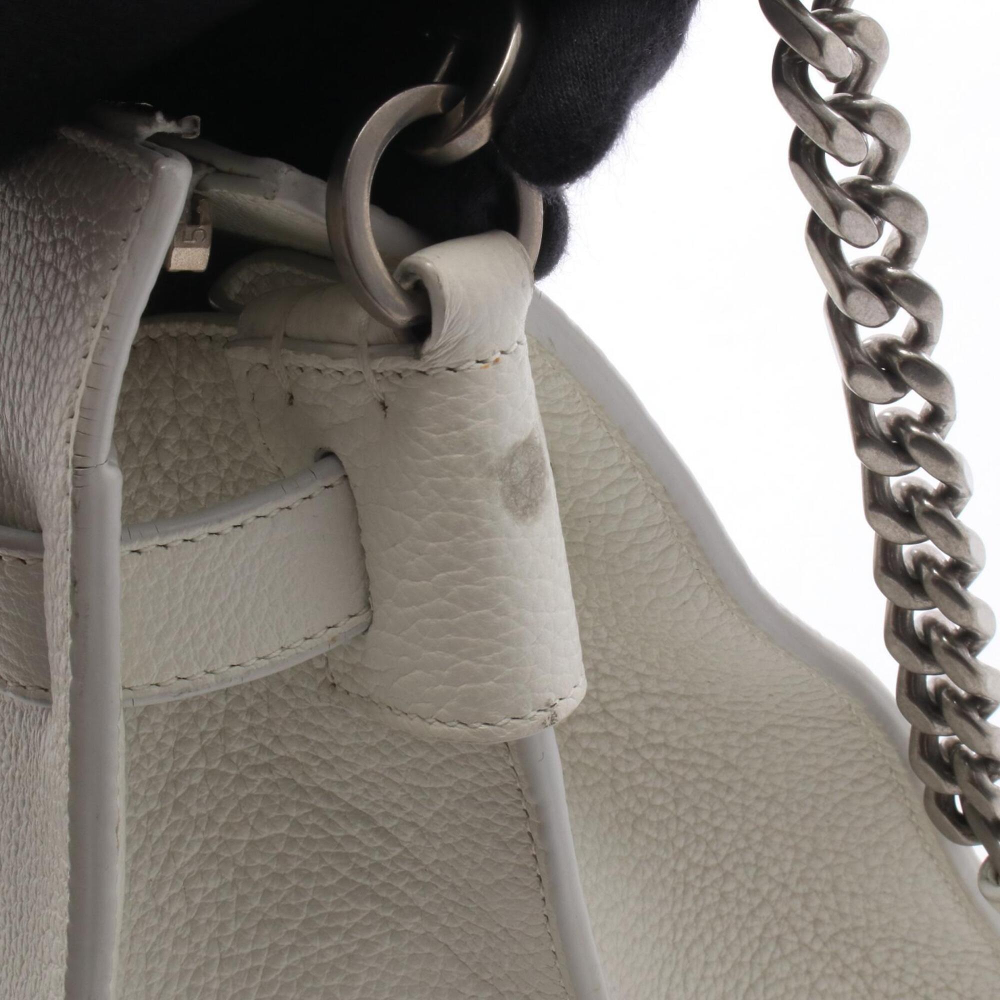Saint Laurent White Leather Handbag (Pre-Owned)