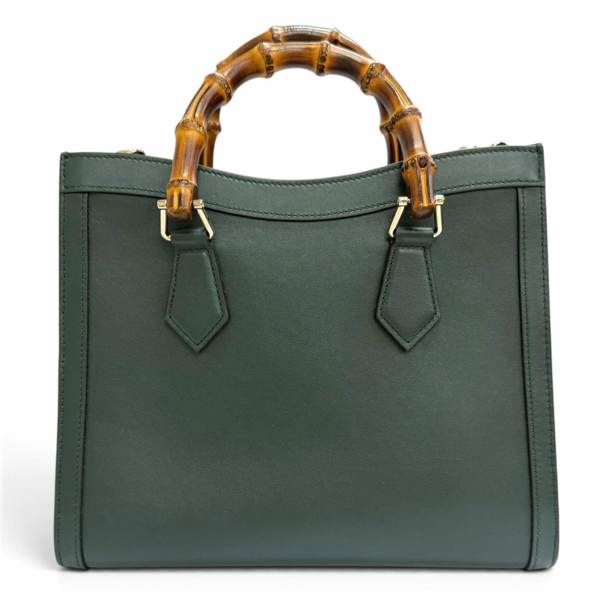 Gucci Dark Green Leather Handbag Shoulder Bag (Pre-Owned)