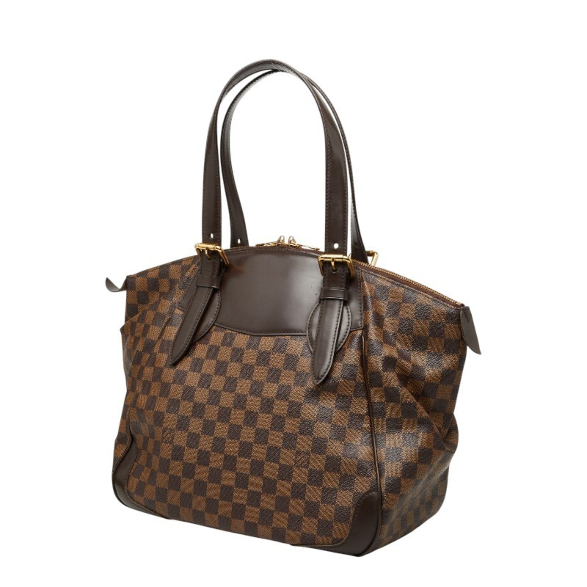 Louis Vuitton Brown Pvc Leather Handbag Tote Bag (Pre-Owned)