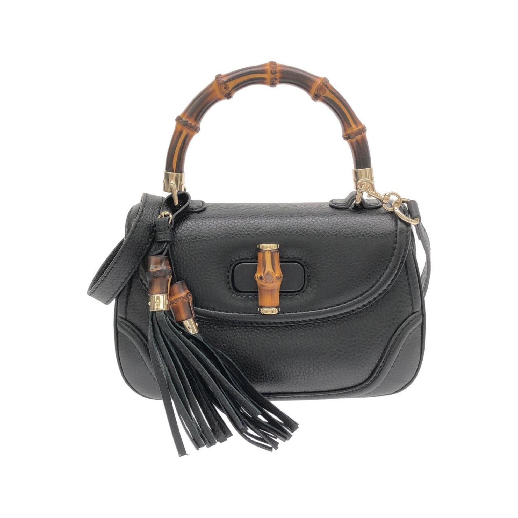 Gucci Black Leather Handbag (Pre-Owned)