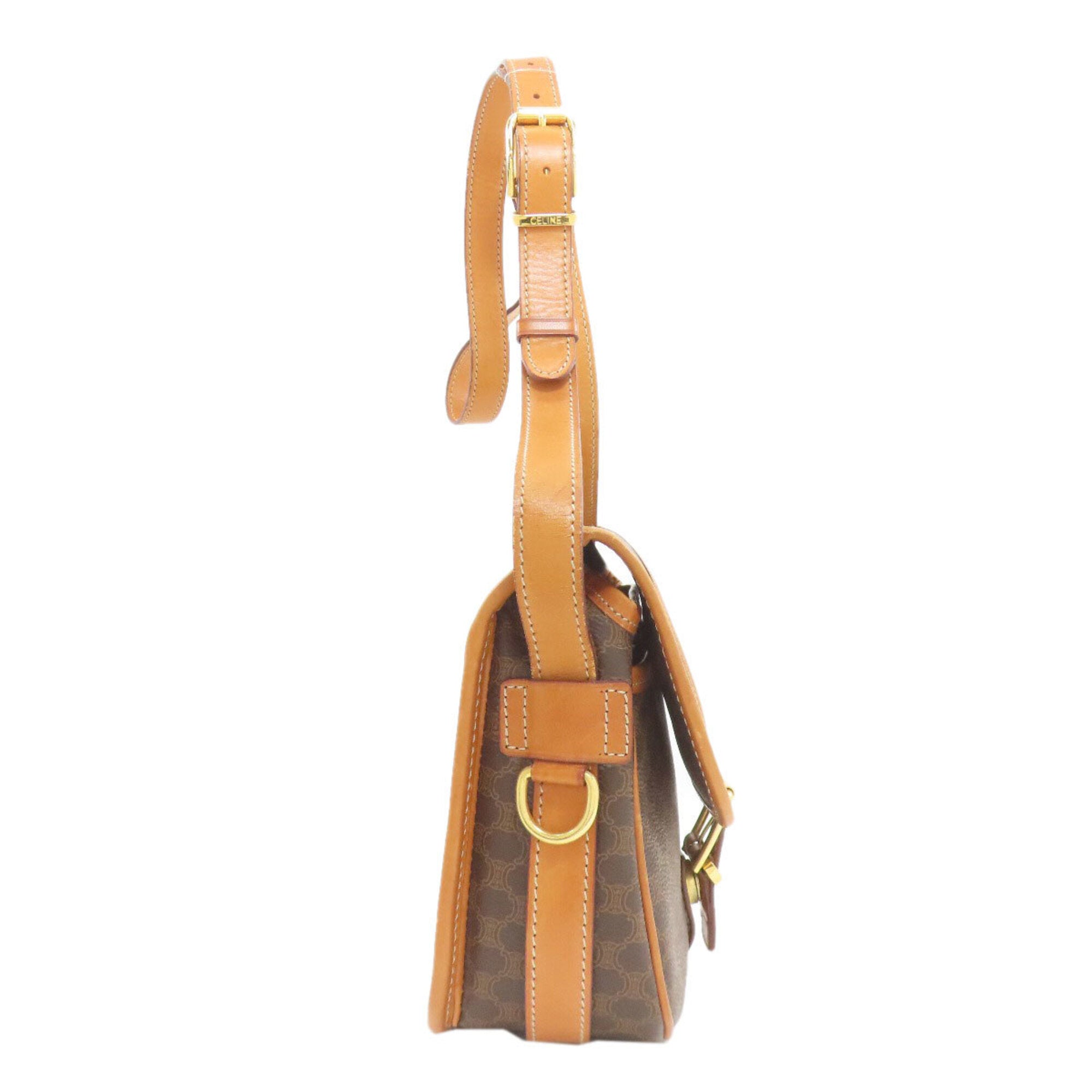Celine Brown Leather Shoulder Bag (Pre-Owned)