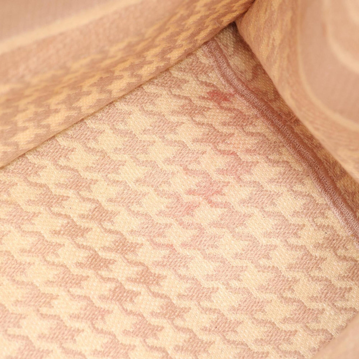 Christian Dior Pink White Canvas Handbag Tote Bag (Pre-Owned)