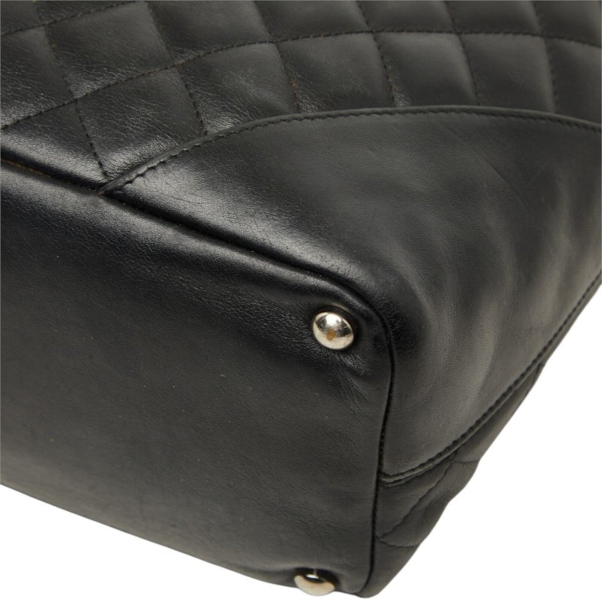 Chanel Black Pink Leather Handbag Tote Bag (Pre-Owned)