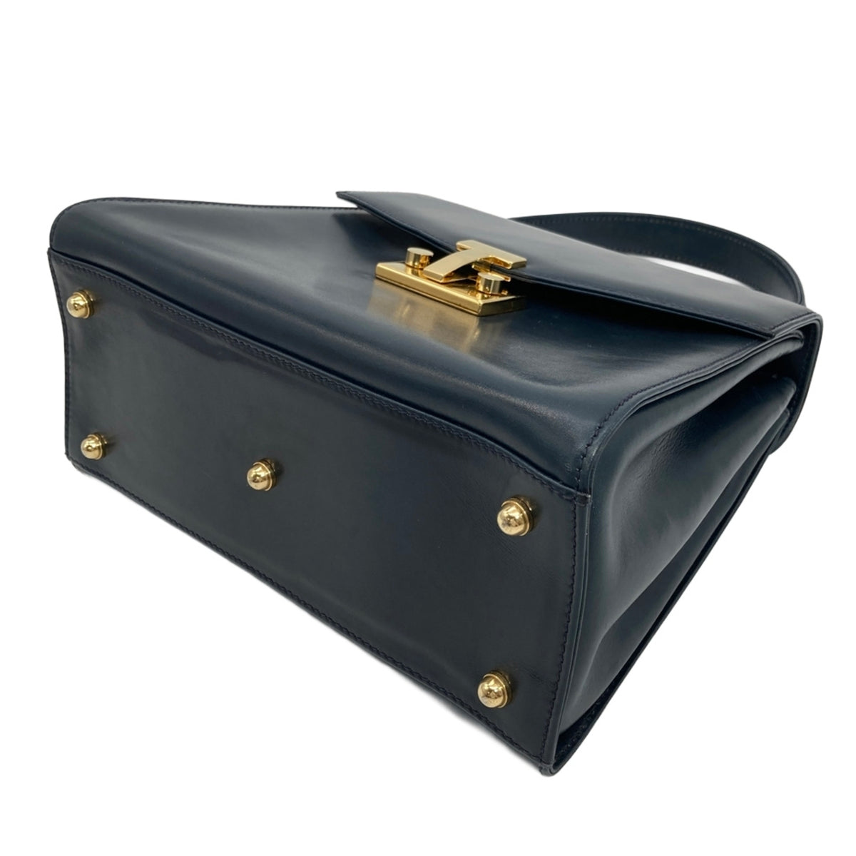 Tiffany Navy Leather Handbag (Pre-Owned)