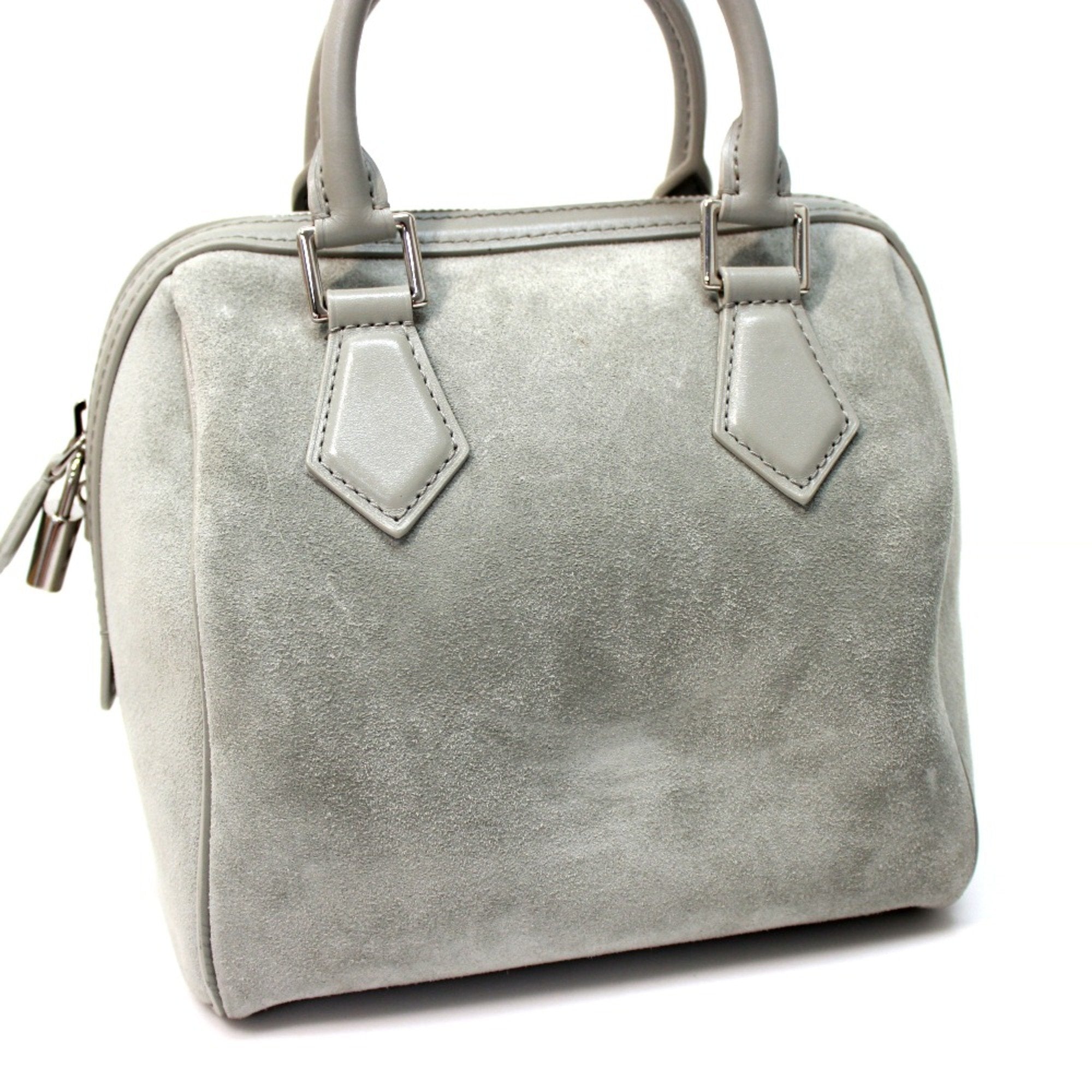 Louis Vuitton Gray Leather Handbag (Pre-Owned)