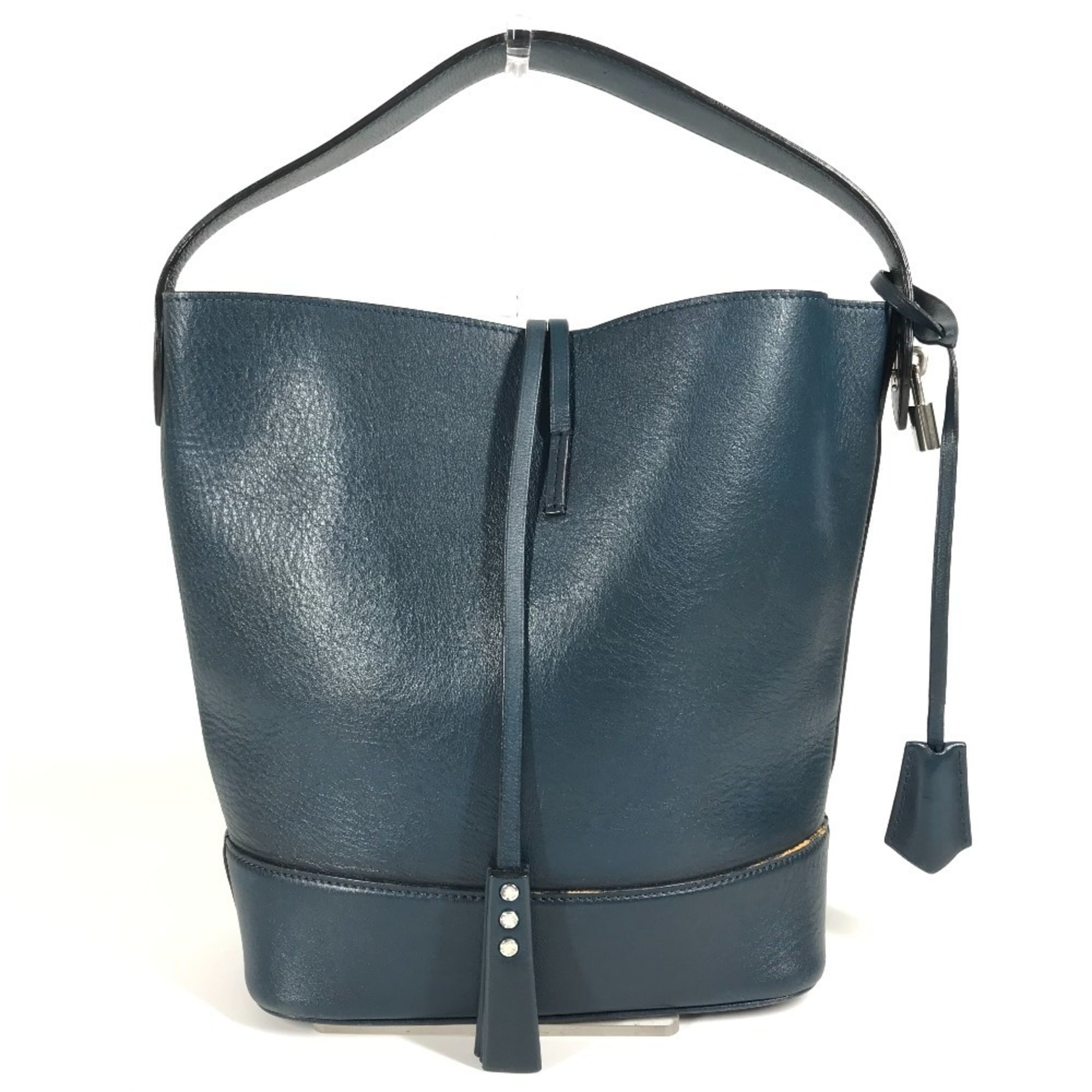 Louis Vuitton Blue Leather Pouch Shoulder Bag (Pre-Owned)