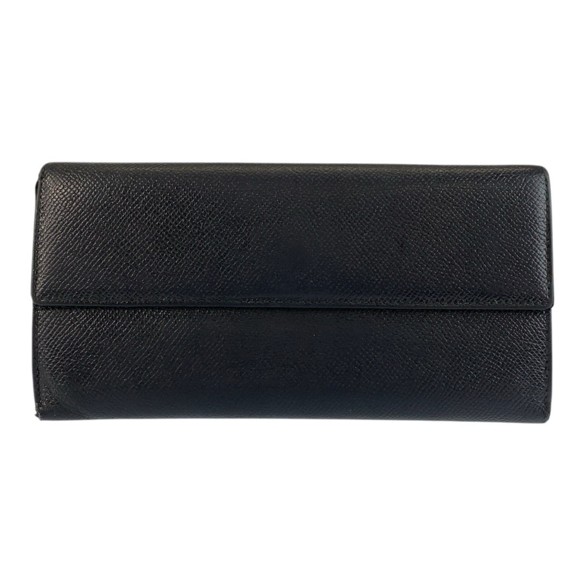 Bvlgari Black Leather Long Wallet (Bi-Fold) (Pre-Owned)