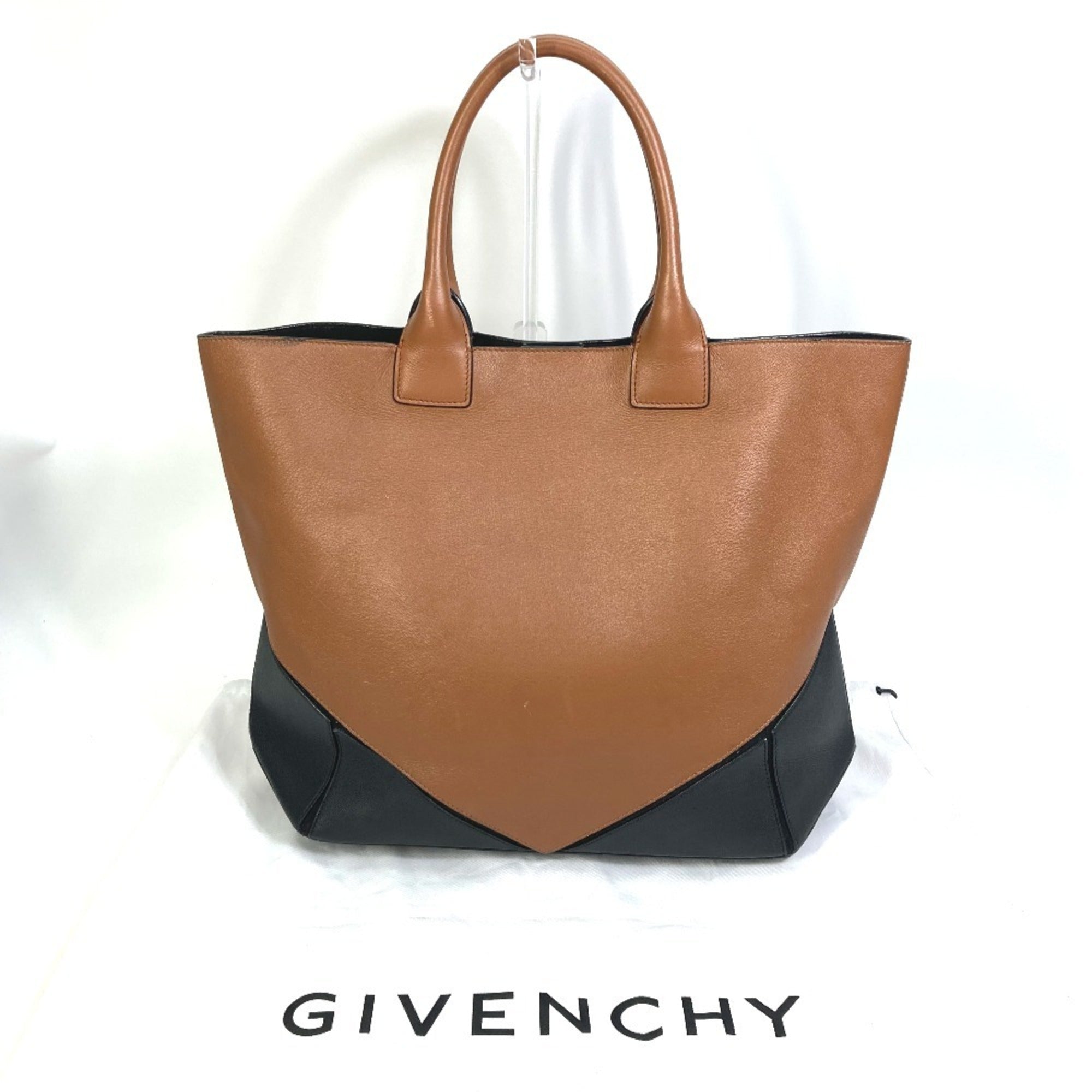 Givenchy Black Brown Handbag Shoulder Bag Tote Bag (Pre-Owned)