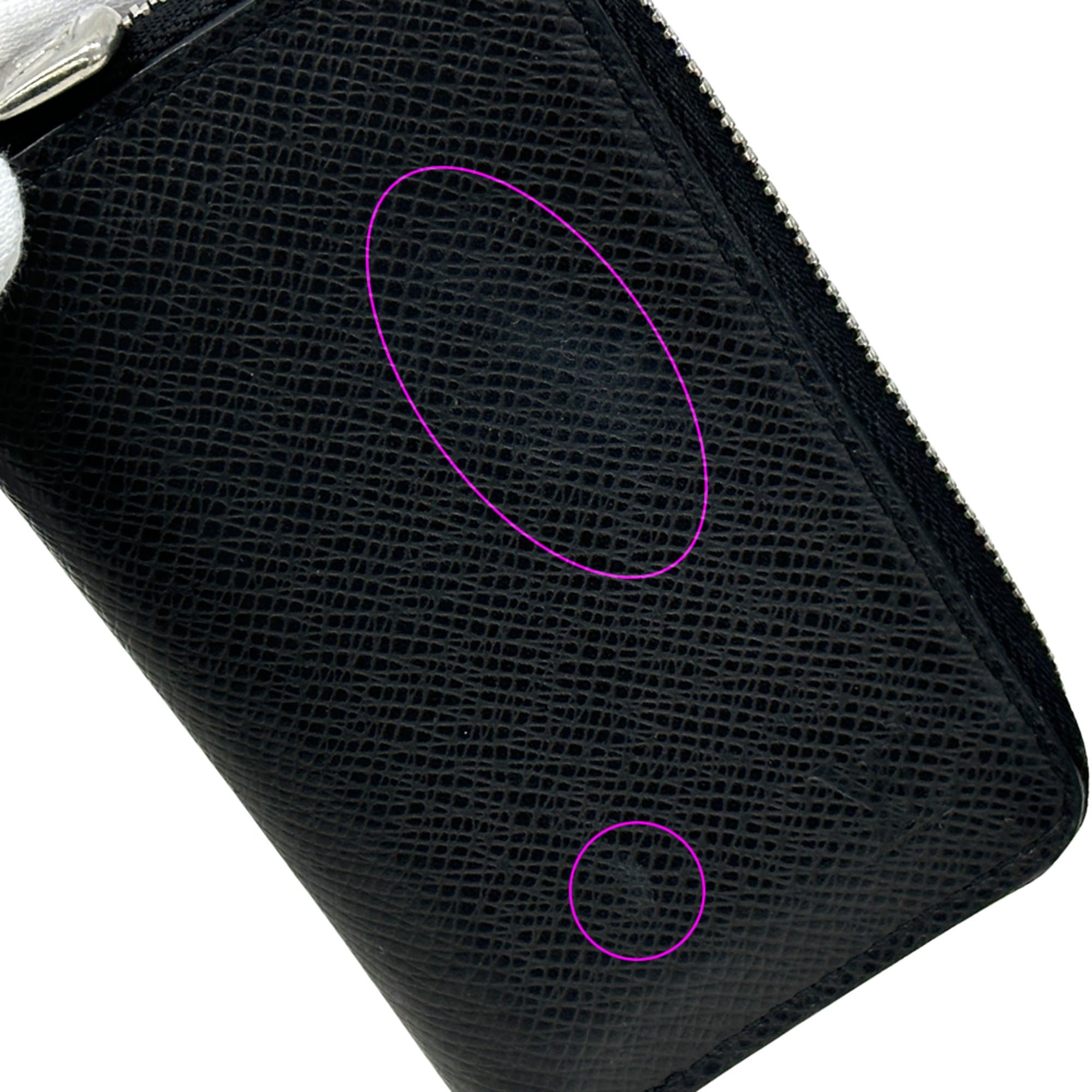 Louis Vuitton Ardoise Black Taiga Leather Coin Purse/Coin Case (Pre-Owned)