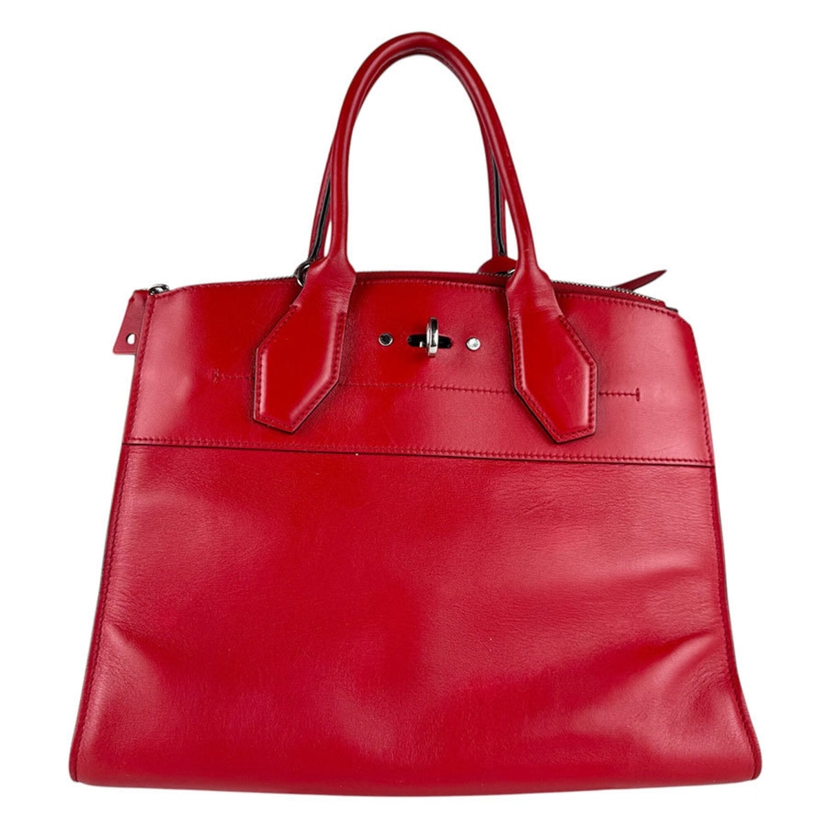 Louis Vuitton Red Color Leather Handbag Shoulder Bag (Pre-Owned)