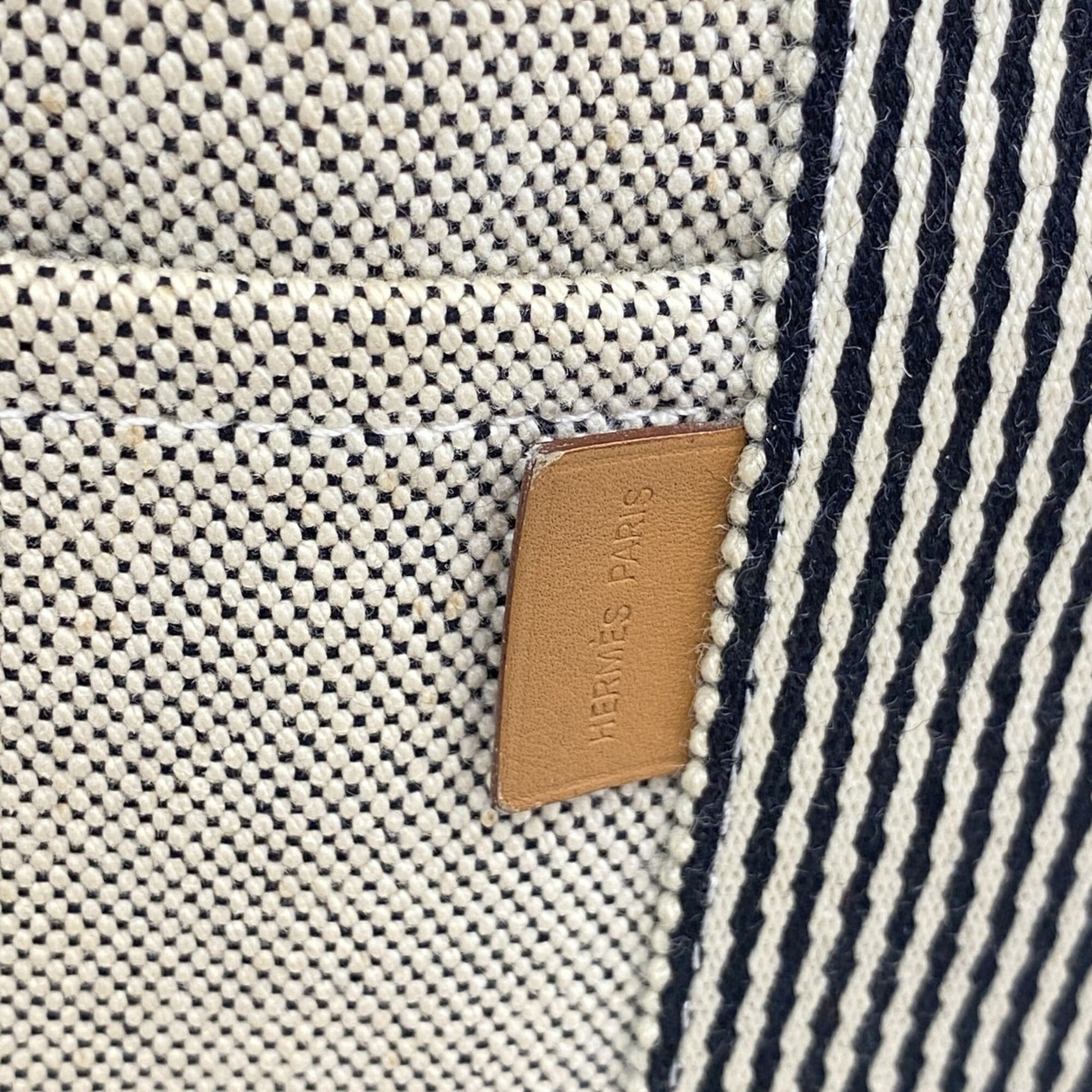 Hermes Gray Canvas Tote Bag (Pre-Owned)