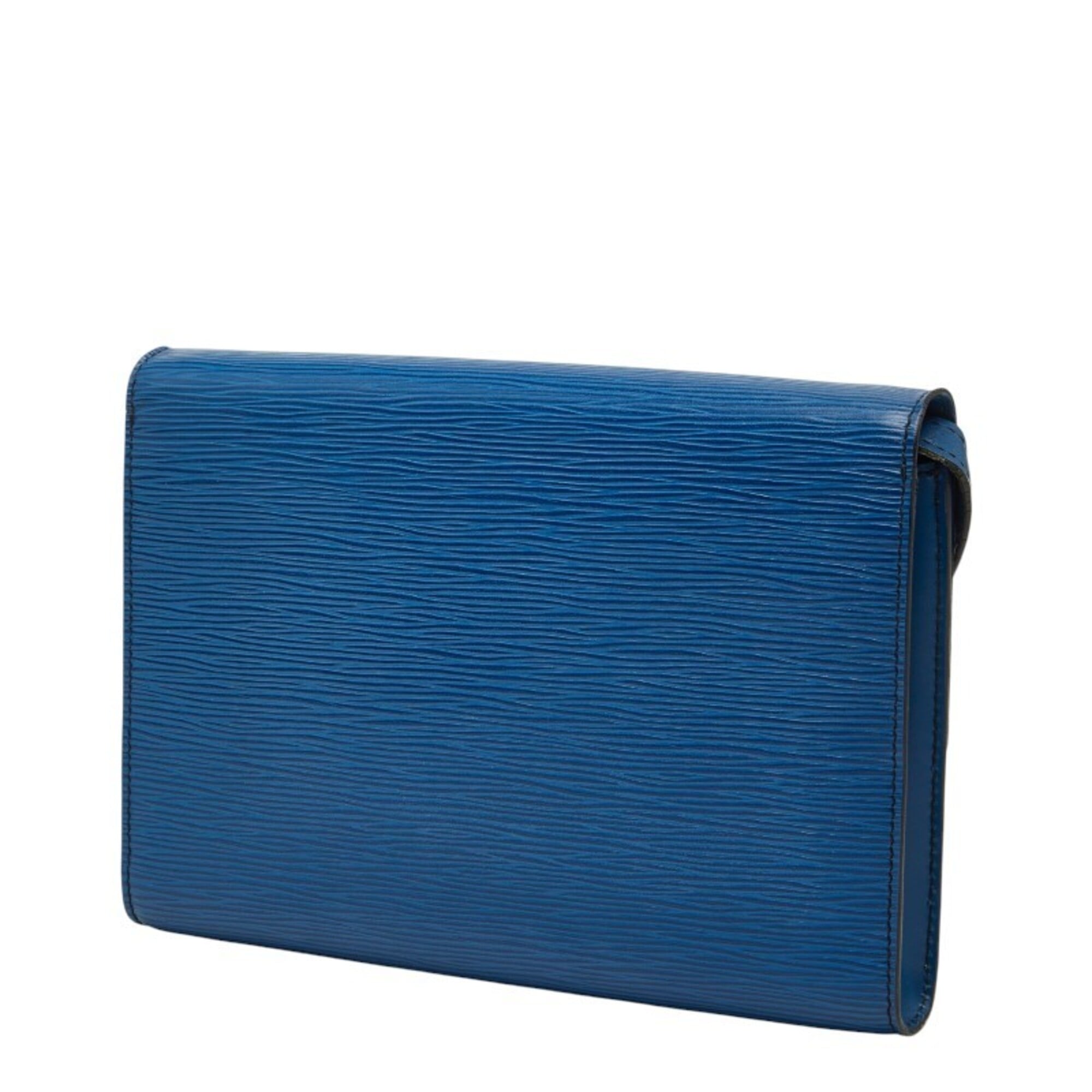 Louis Vuitton Epi Toledo Blue Leather Pochette Shoulder Bag (Pre-Owned)