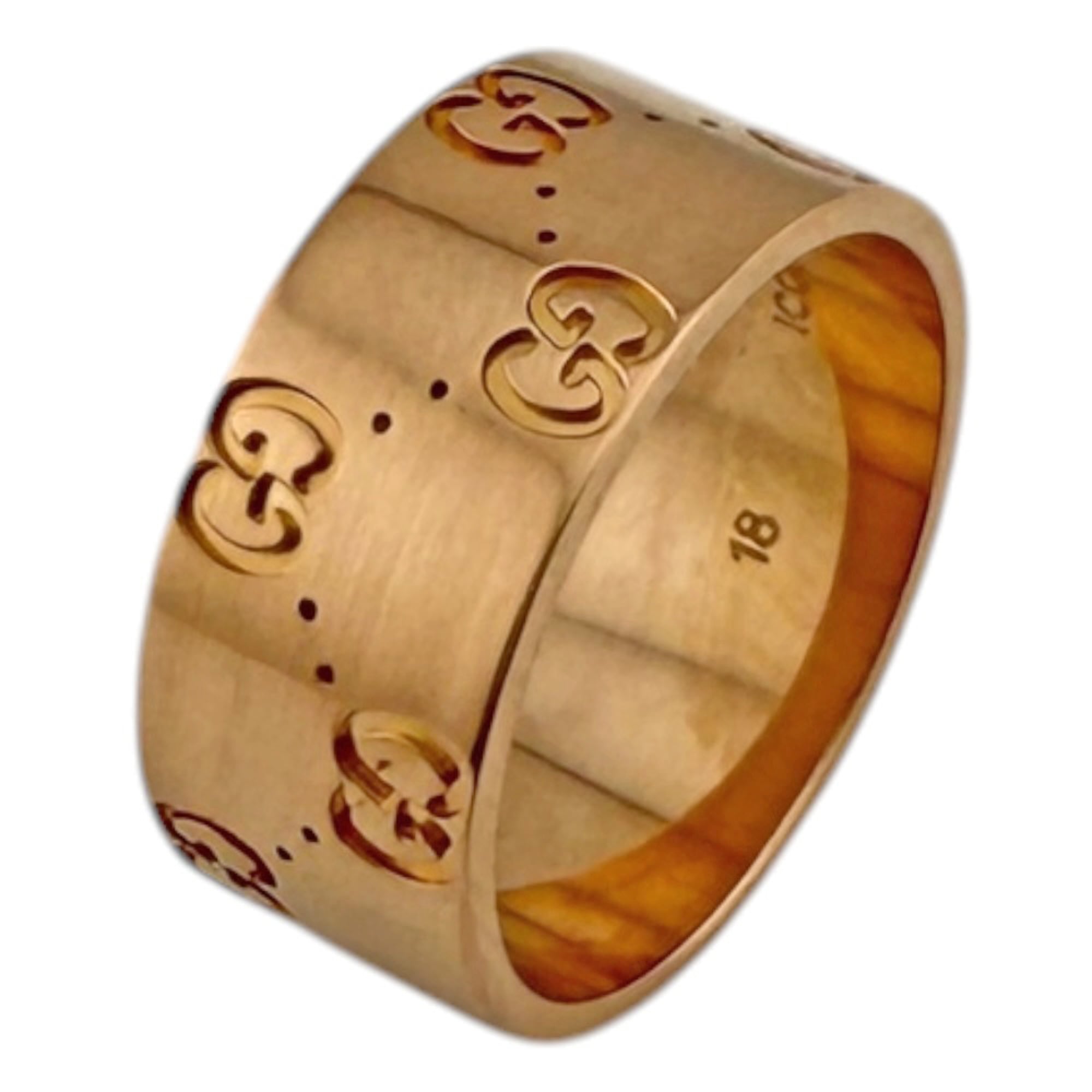 Gucci Gold Pink Gold (18K) Band Ring (Pre-Owned)