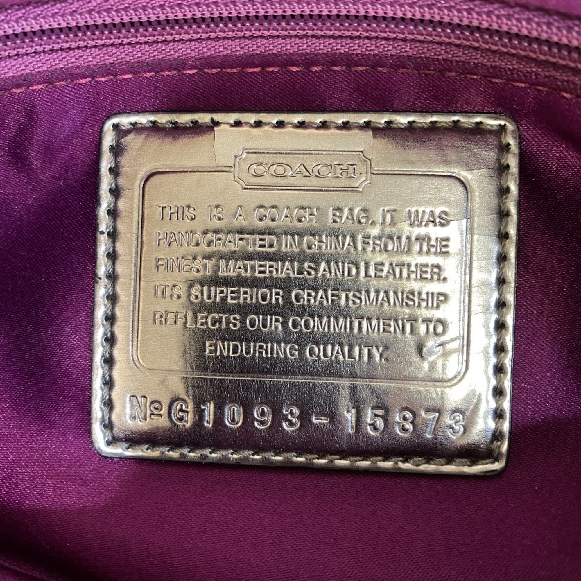 Coach Black Nylon Leather Tote Bag (Pre-Owned)