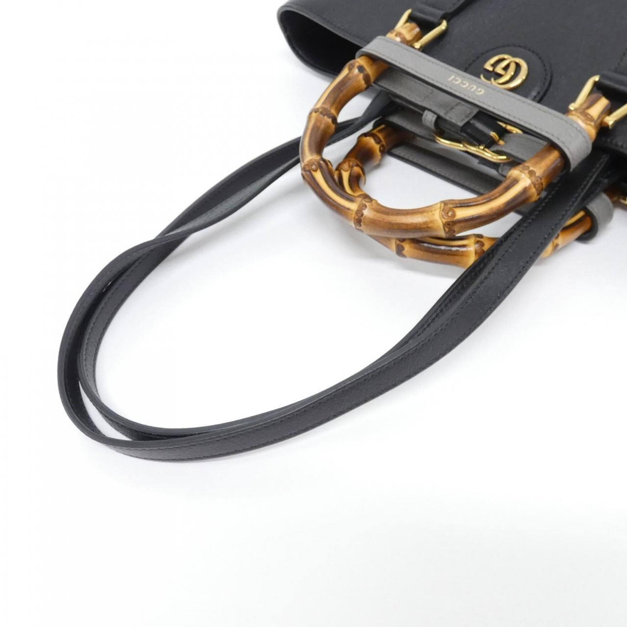 Gucci Black Leather Handbag (Pre-Owned)
