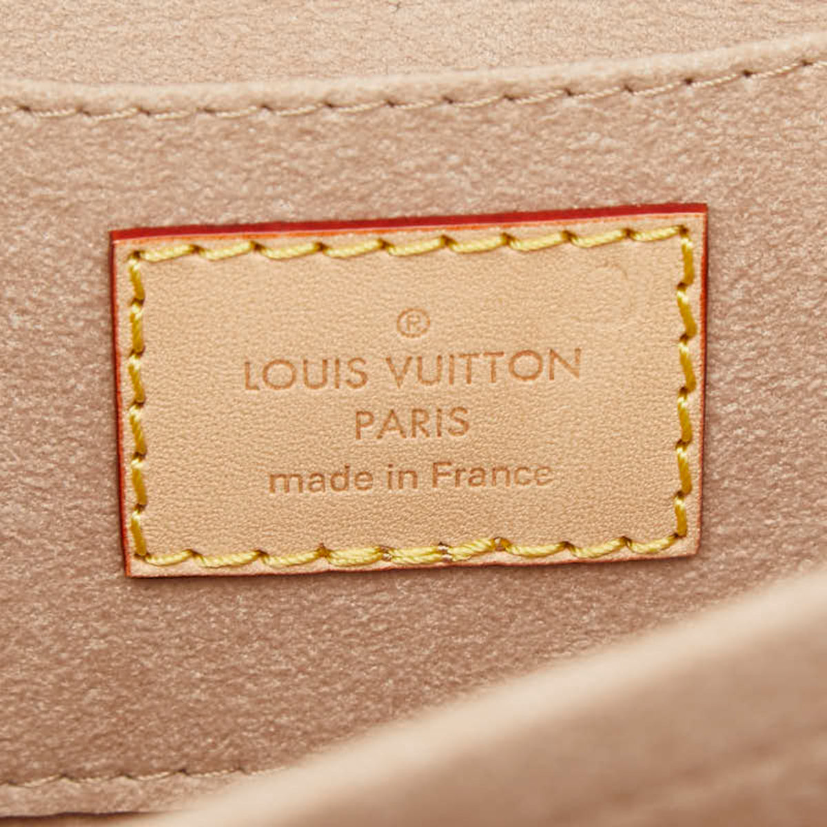 Louis Vuitton Pink Beige Leather Straw Shoulder Bag (Pre-Owned)