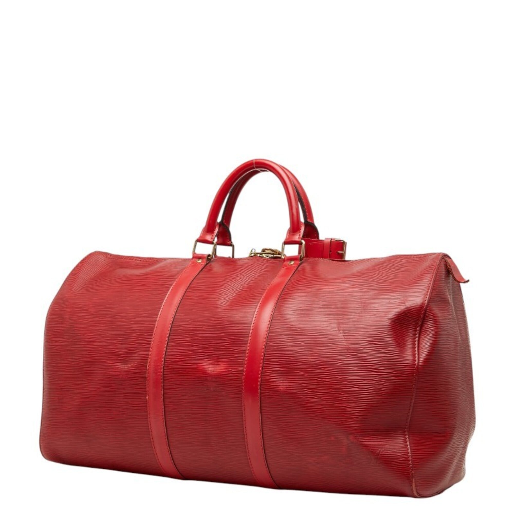 Louis Vuitton Castilian Red Leather Boston Bag (Pre-Owned)