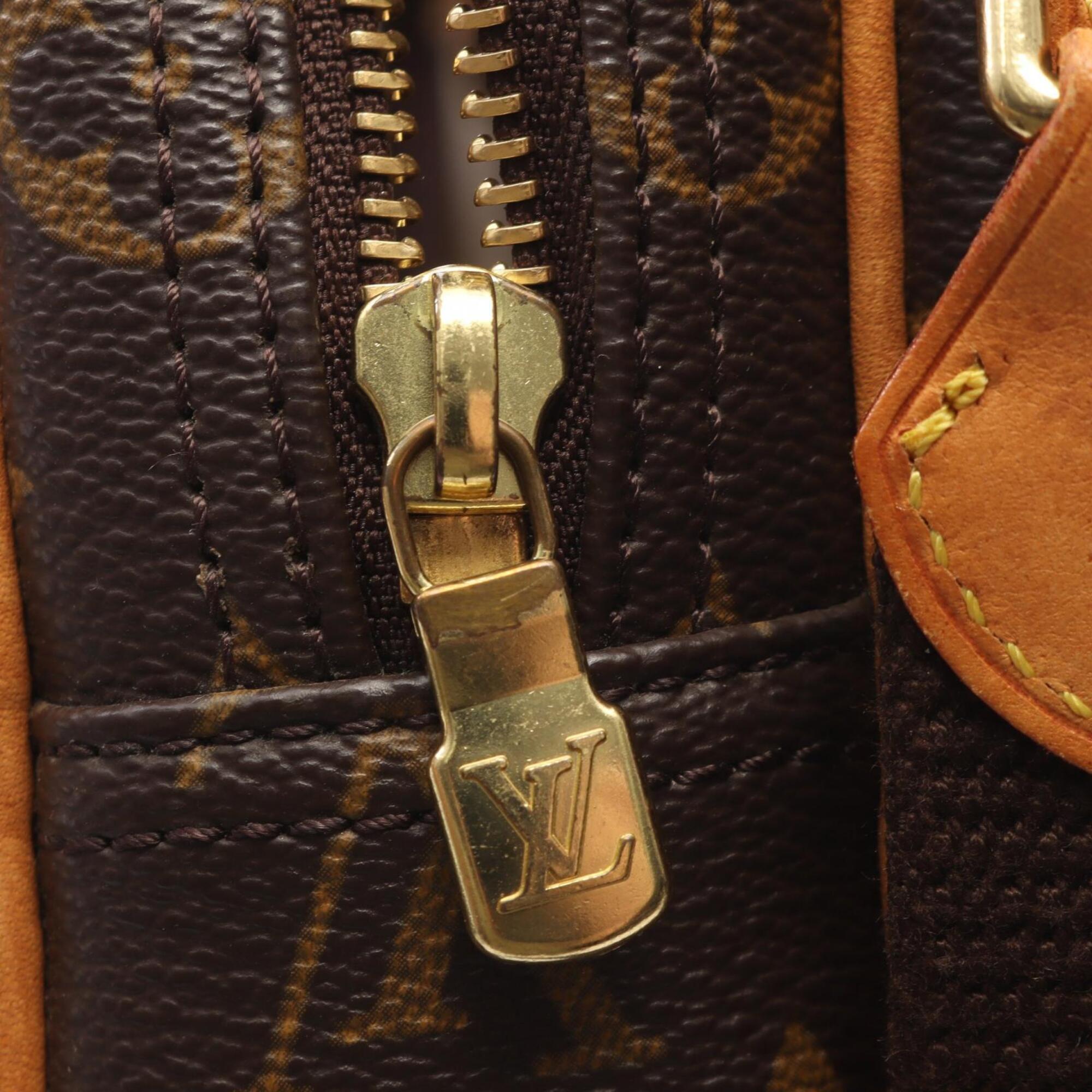 Louis Vuitton Brown Monogram Coated Canvas Leather Handbag Shoulder Bag (Pre-Owned)
