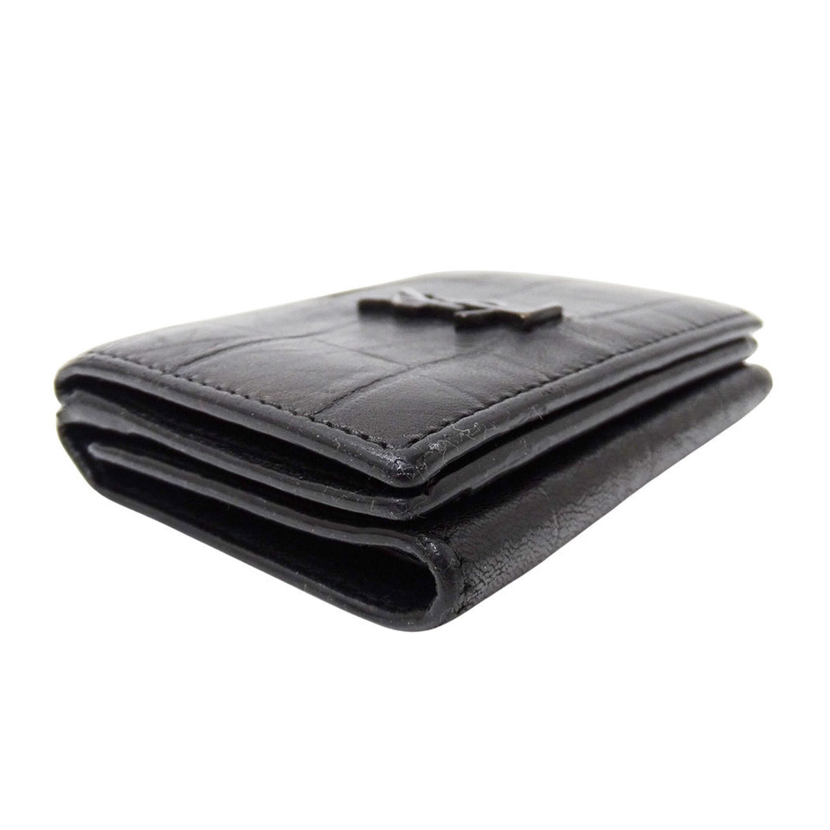 Saint Laurent Black Leather Wallet (Tri-Fold) (Pre-Owned)
