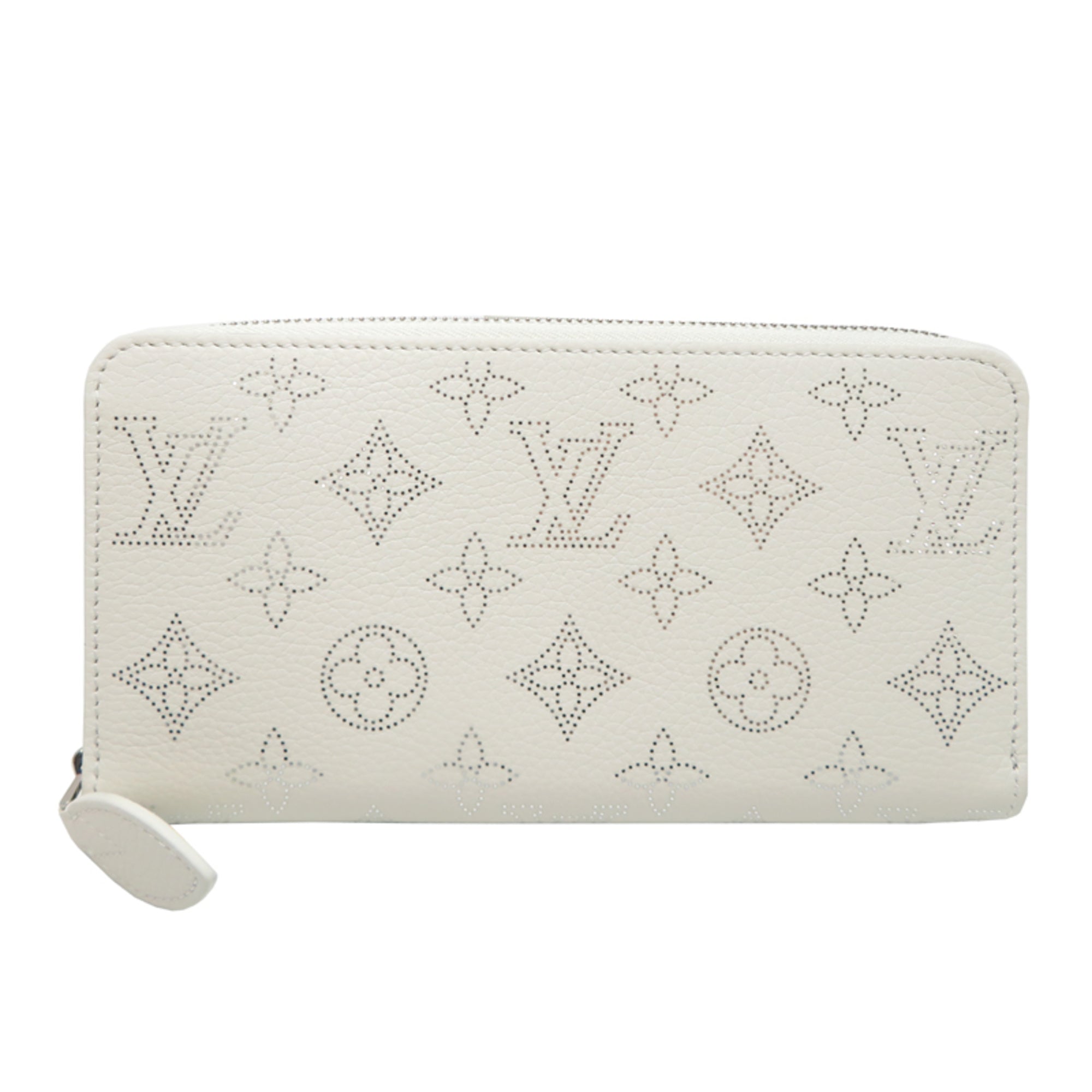 Louis Vuitton White Mahina Leather Long Wallet (Bi-Fold) (Pre-Owned)