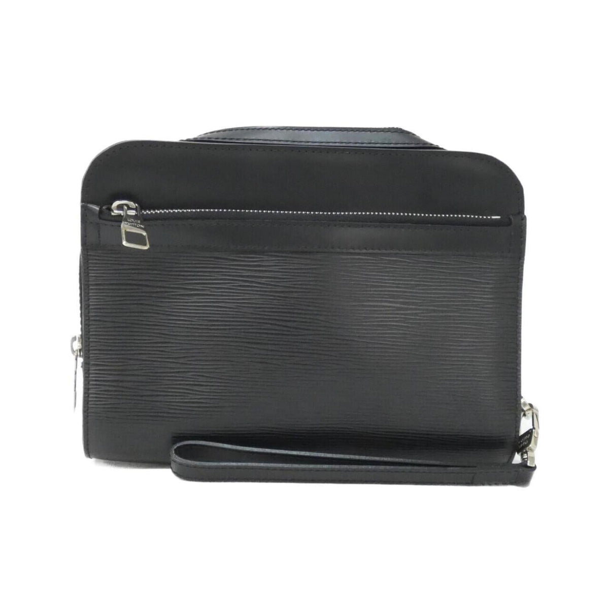 Louis Vuitton Black Leather Clutch Bag (Pre-Owned)
