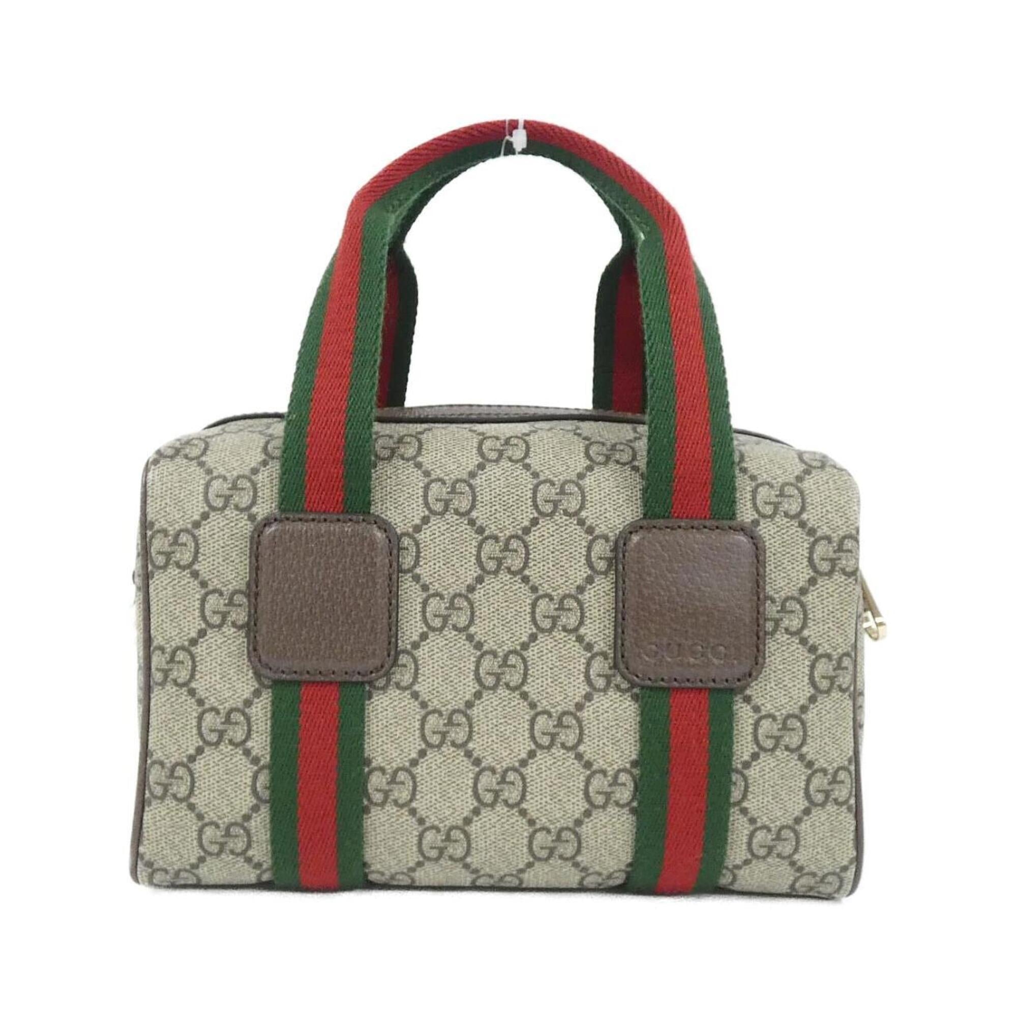 Gucci Beige Brown Gg Supreme Boston Bag (Pre-Owned)