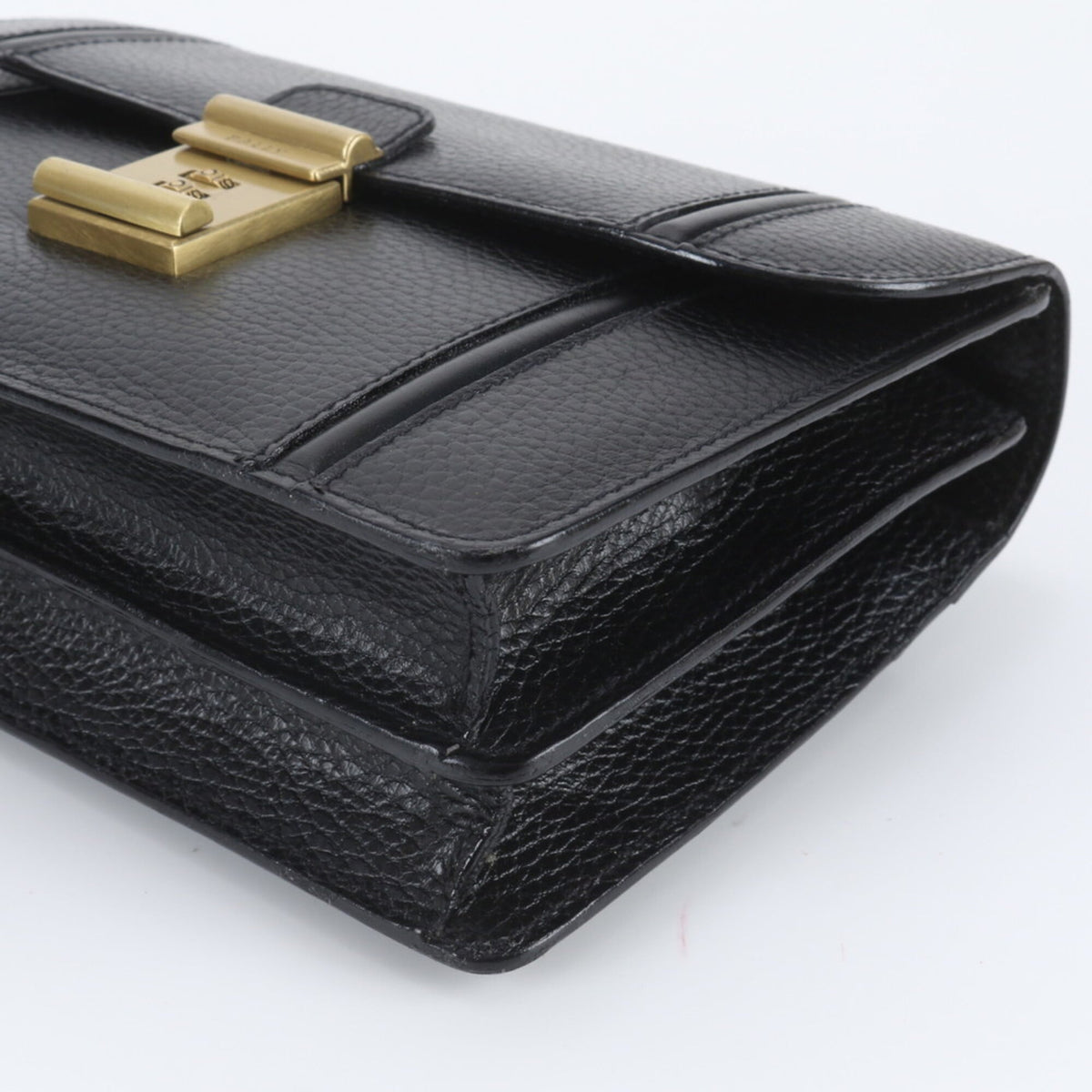 Bally Black Leather Clutch Bag Pouch (Pre-Owned)