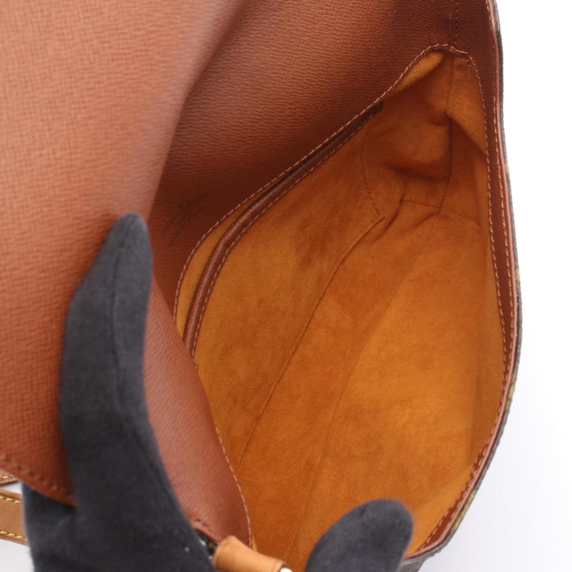 Louis Vuitton Brown Coated Canvas Leather Handbag Shoulder Bag (Pre-Owned)