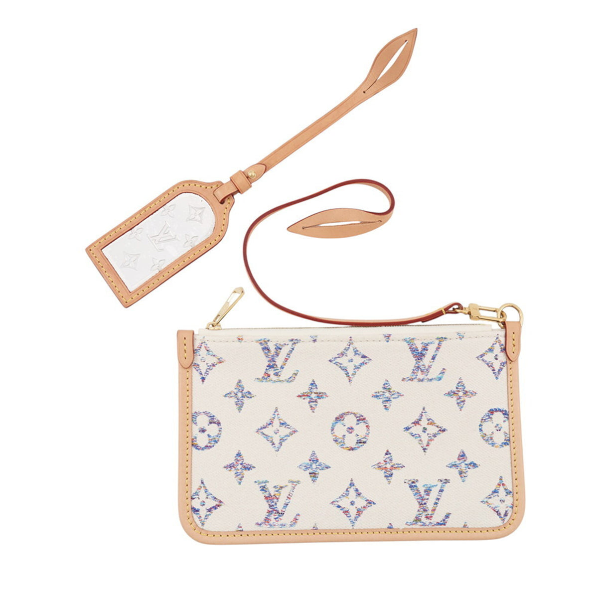 Louis Vuitton Monogram Off-White Or Monogram Handbag Pouch Shoulder Bag (Pre-Owned)