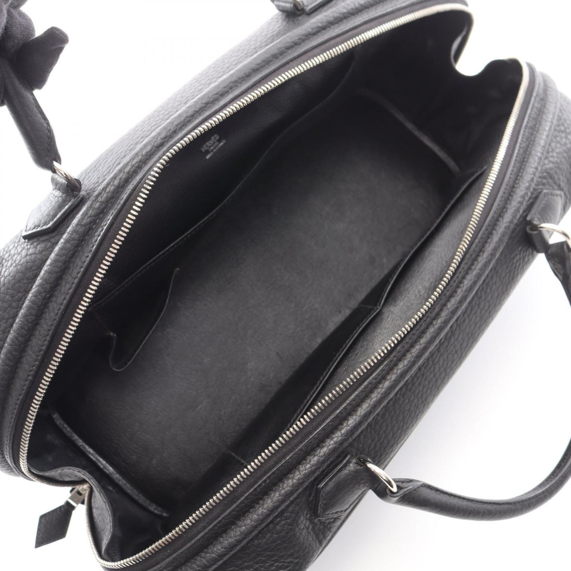 Hermes Black Fjord Leather Handbag (Pre-Owned)