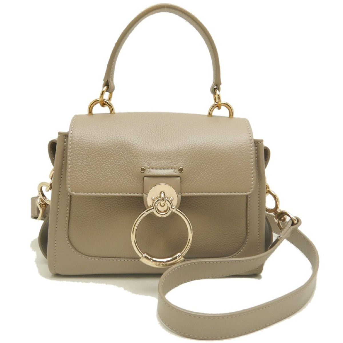 Chloé Grayish Leather Handbag (Pre-Owned)