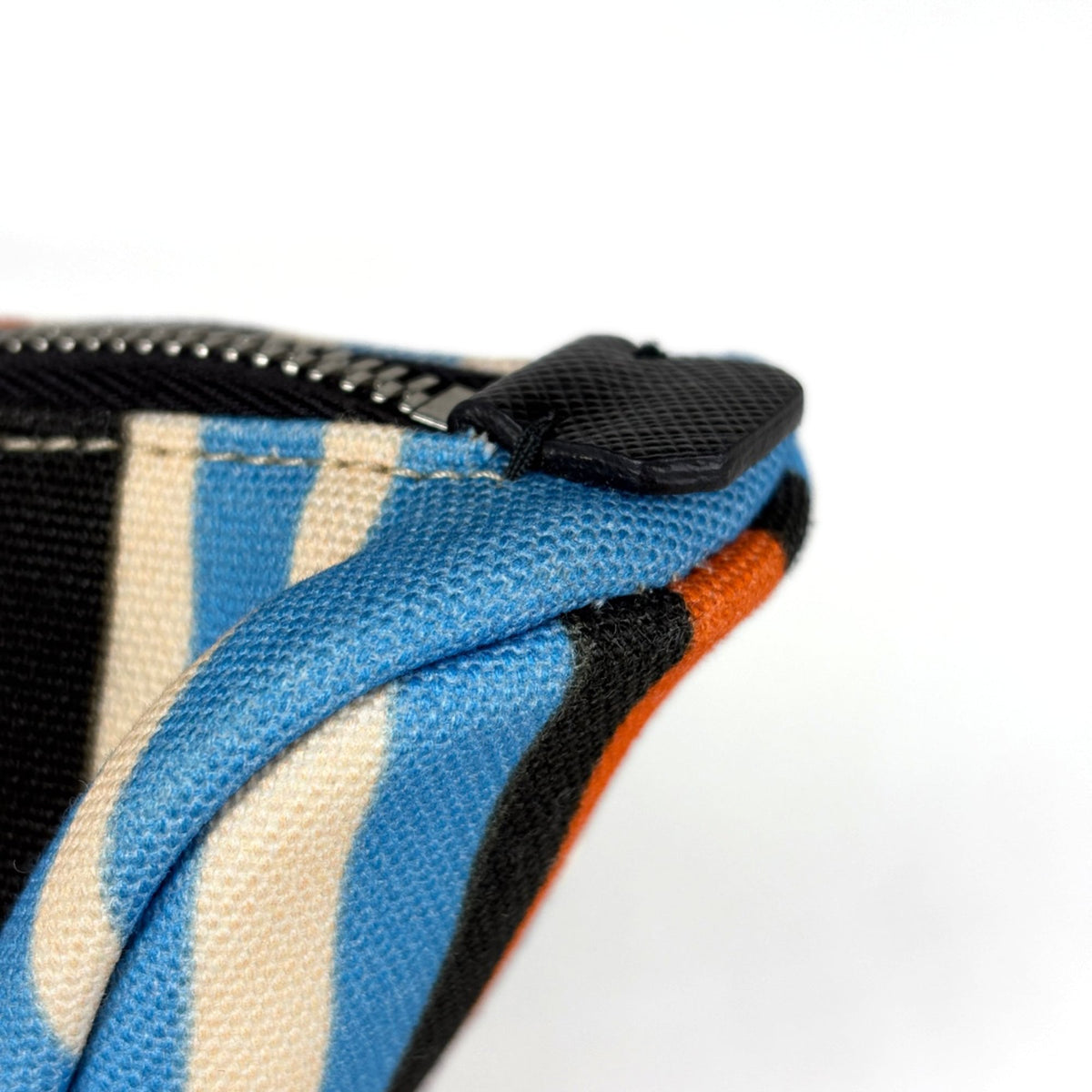 Prada Multi-Color Orange Canvas Pouch (Pre-Owned)