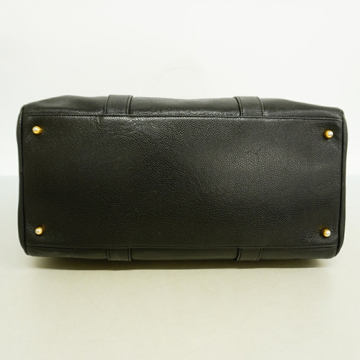 Chanel Black Grained Calfskin Boston Bag (Pre-Owned)