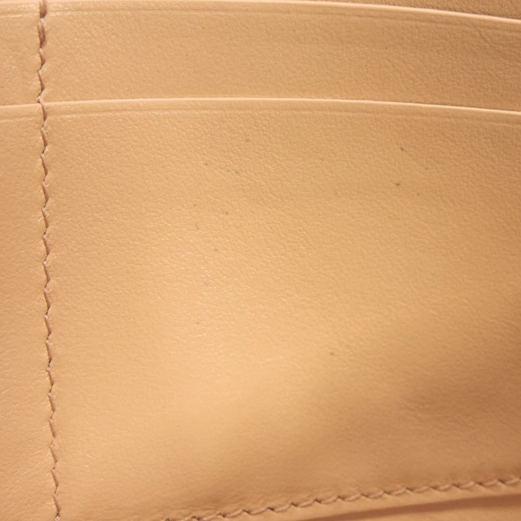 Bottega Veneta Beige Leather Long Wallet (Bi-Fold) (Pre-Owned)