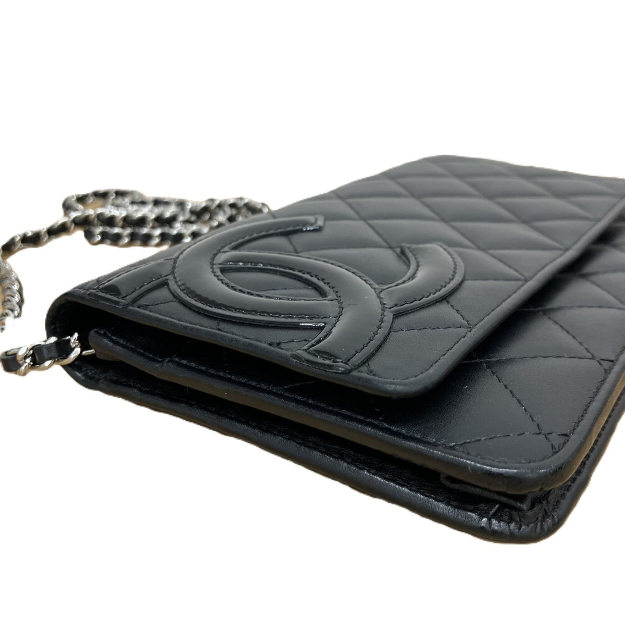 Chanel Ligne Cambon Black Leather Shoulder Bag (Pre-Owned)