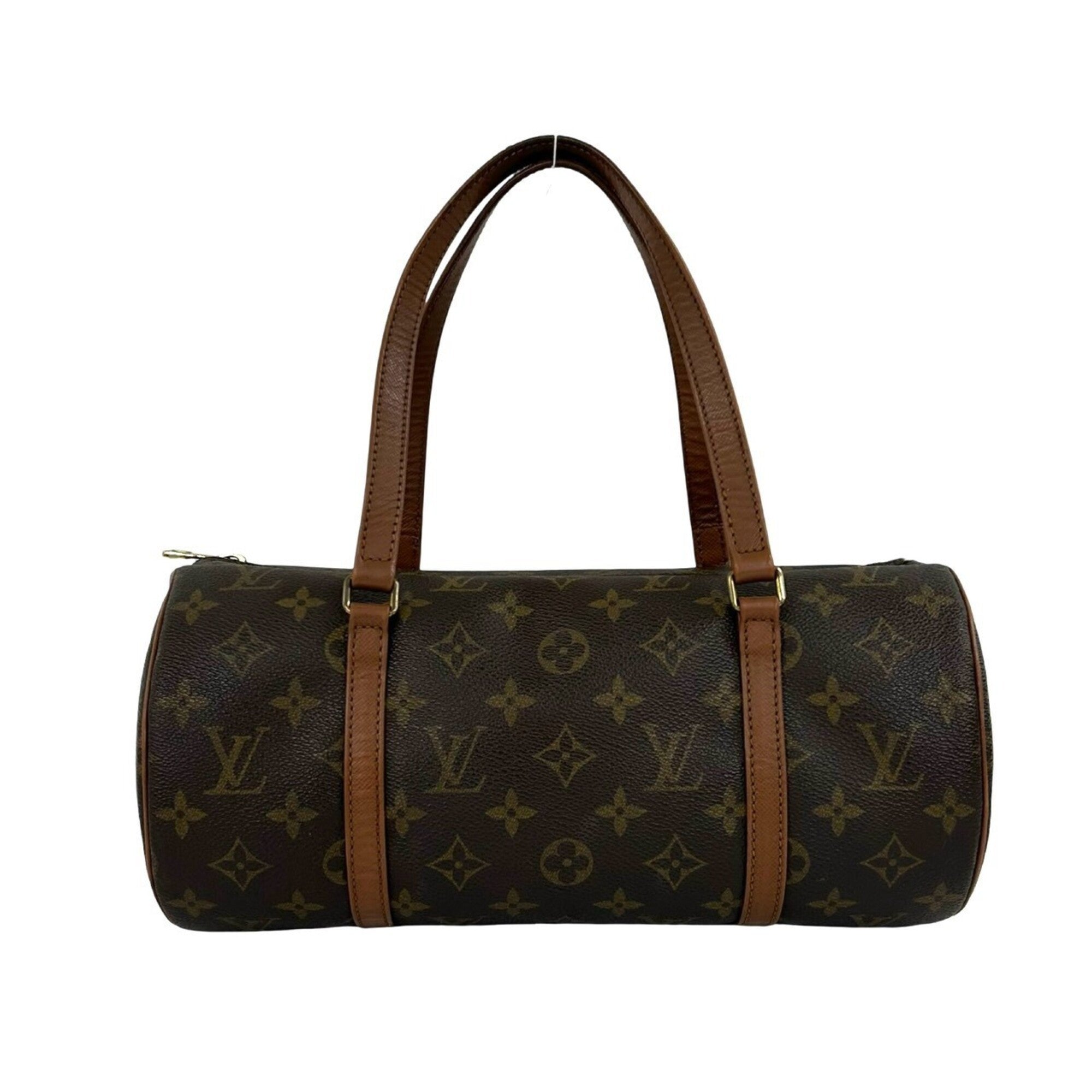 Louis Vuitton Brown Leather Pvc Handbag (Pre-Owned)