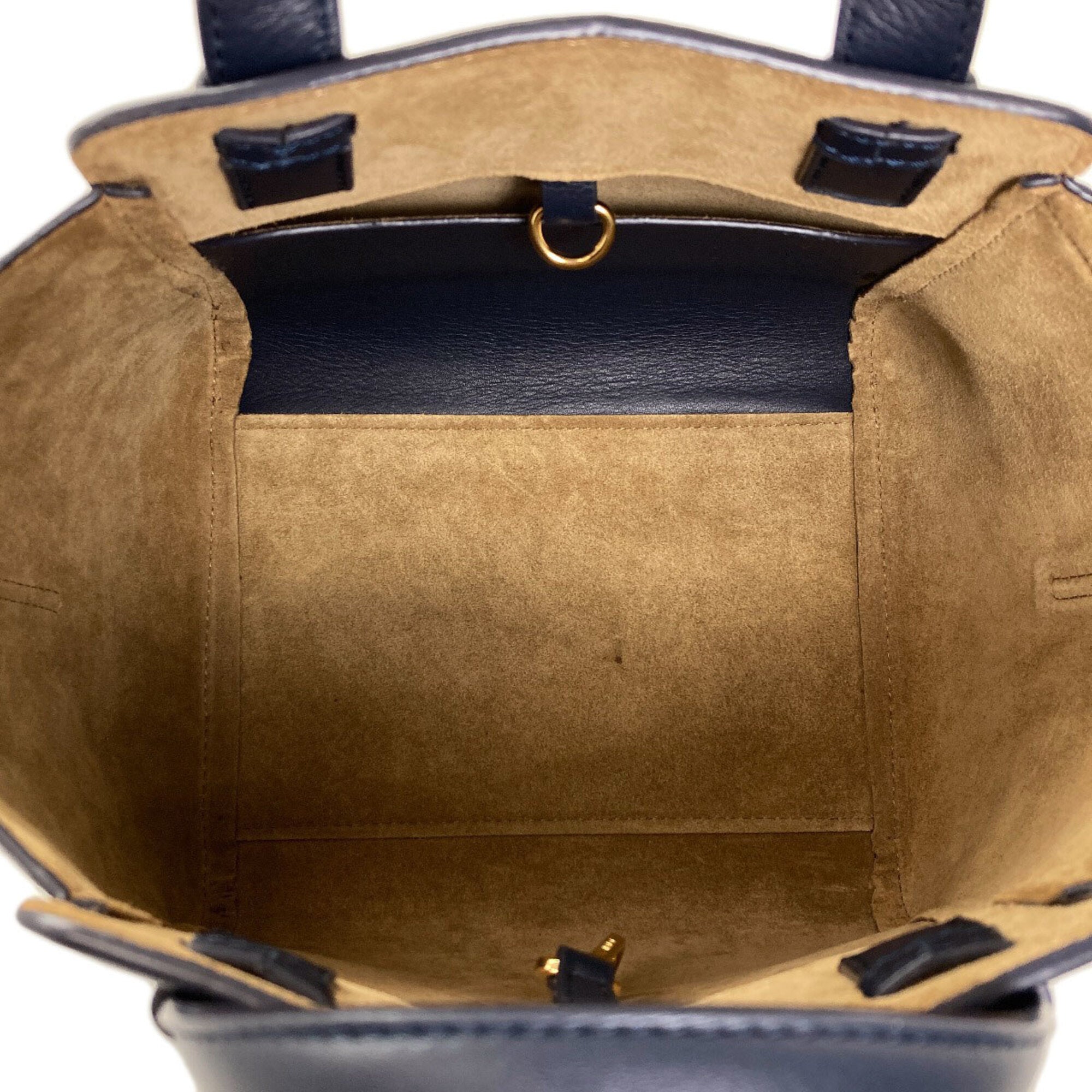 Loewe Navy Leather Handbag (Pre-Owned)