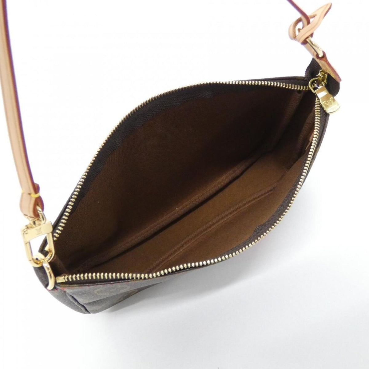 Louis Vuitton Brown Coated Canvas Pochette Pouch (Pre-Owned)