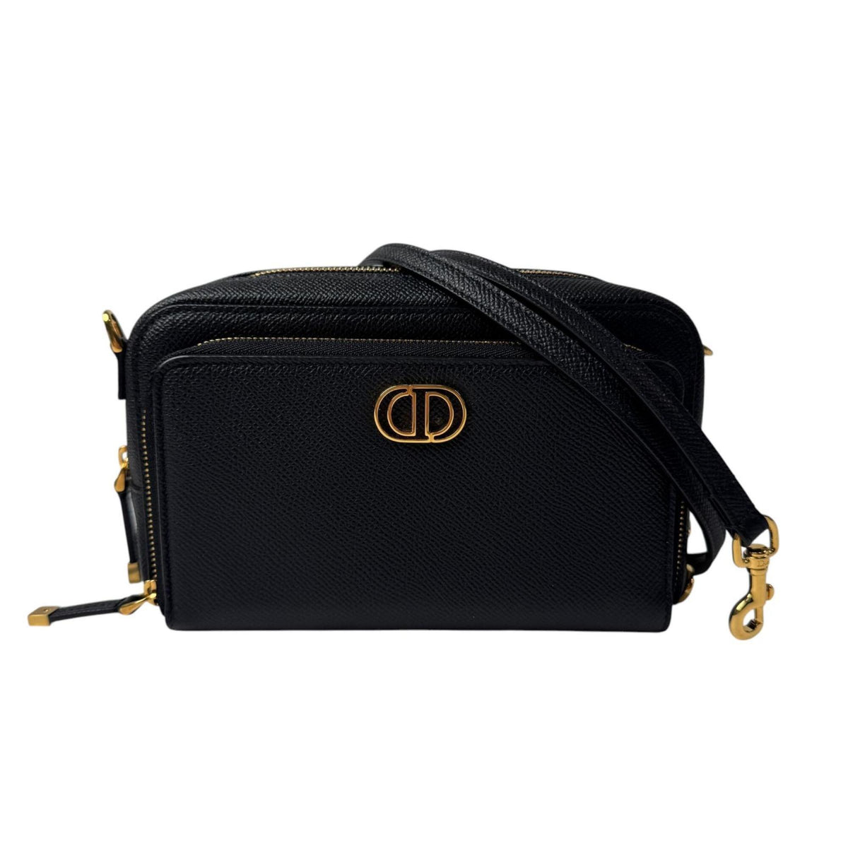 Christian Dior Black Leather Pouch Shoulder Bag (Pre-Owned)