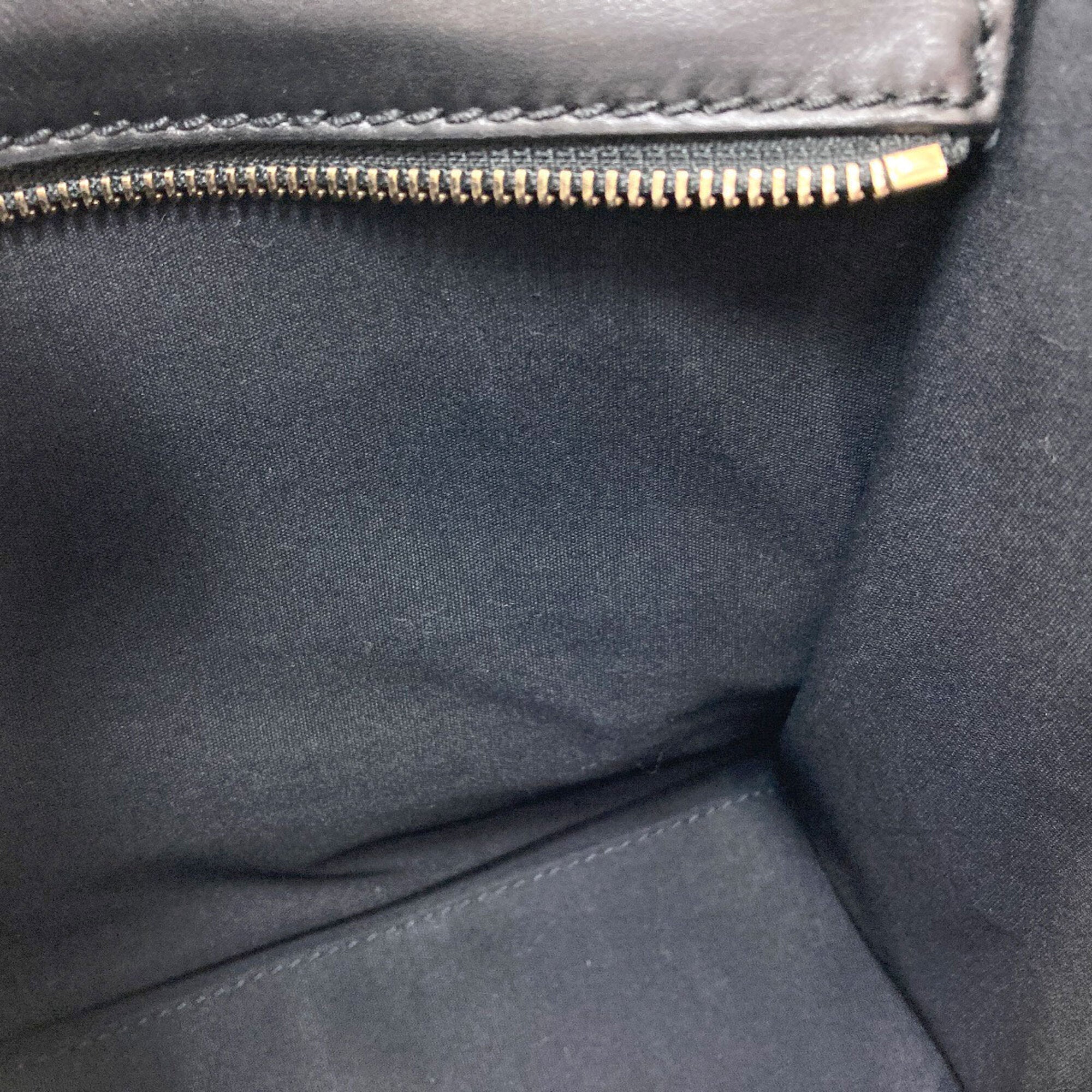 Celine Beige Black Khaki Leather Handbag (Pre-Owned)