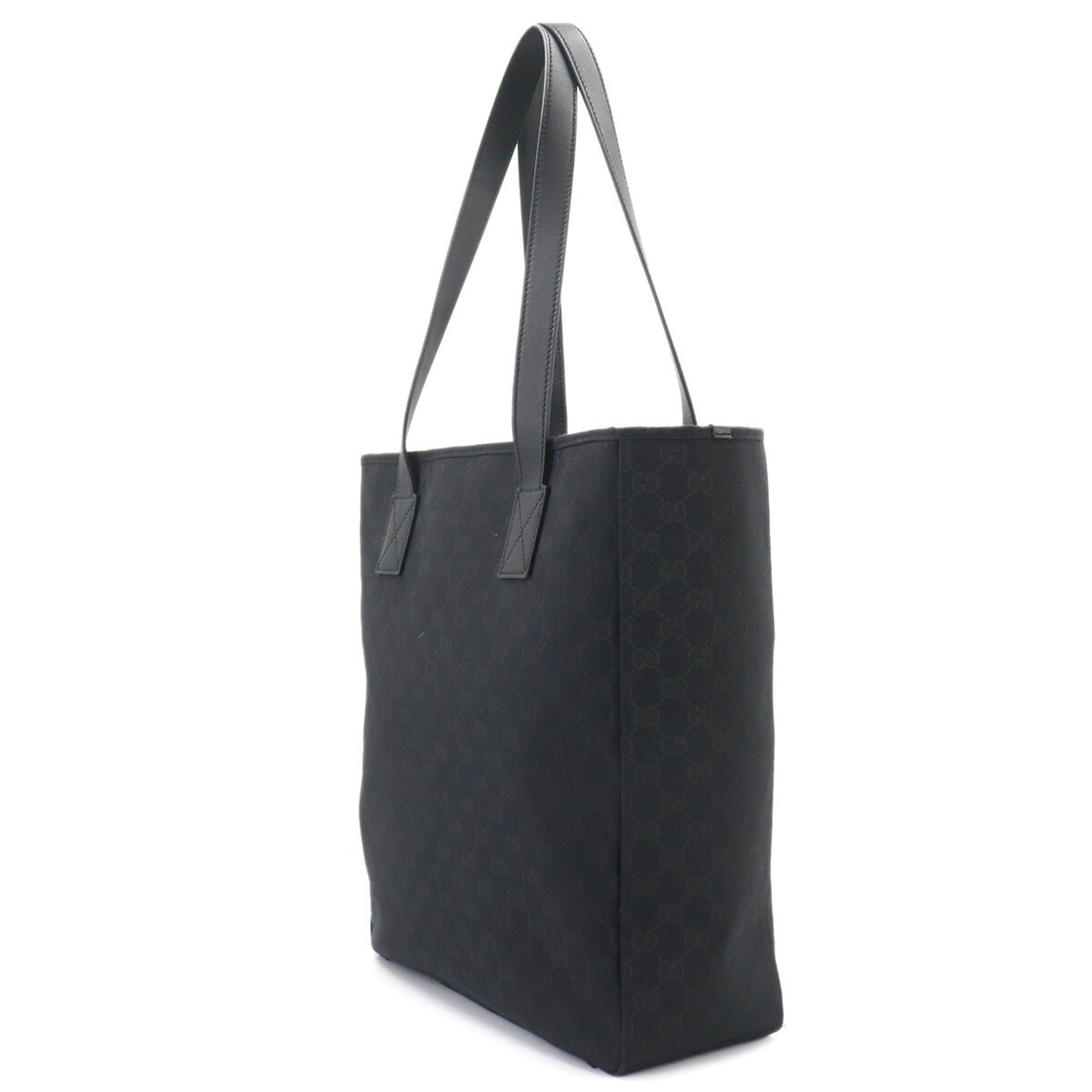 Gucci Gg Canvas Black Gg Canvas Handbag Tote Bag (Pre-Owned)